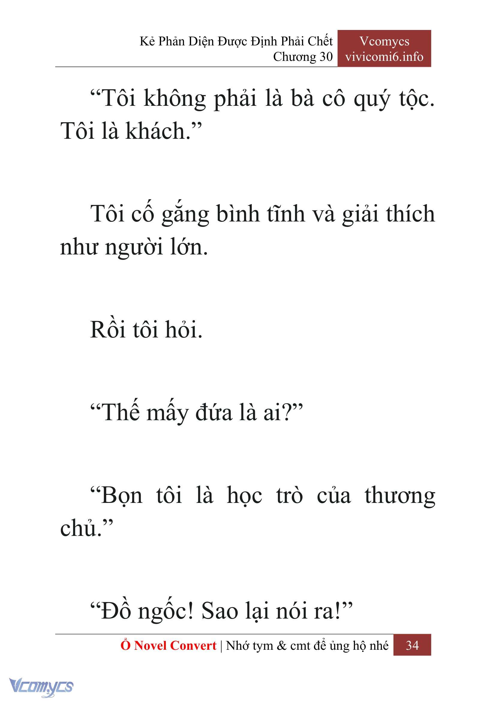 [Novel] Kẻ Phản Diện Được Định Phải Chết Chap 30 - Trang 2