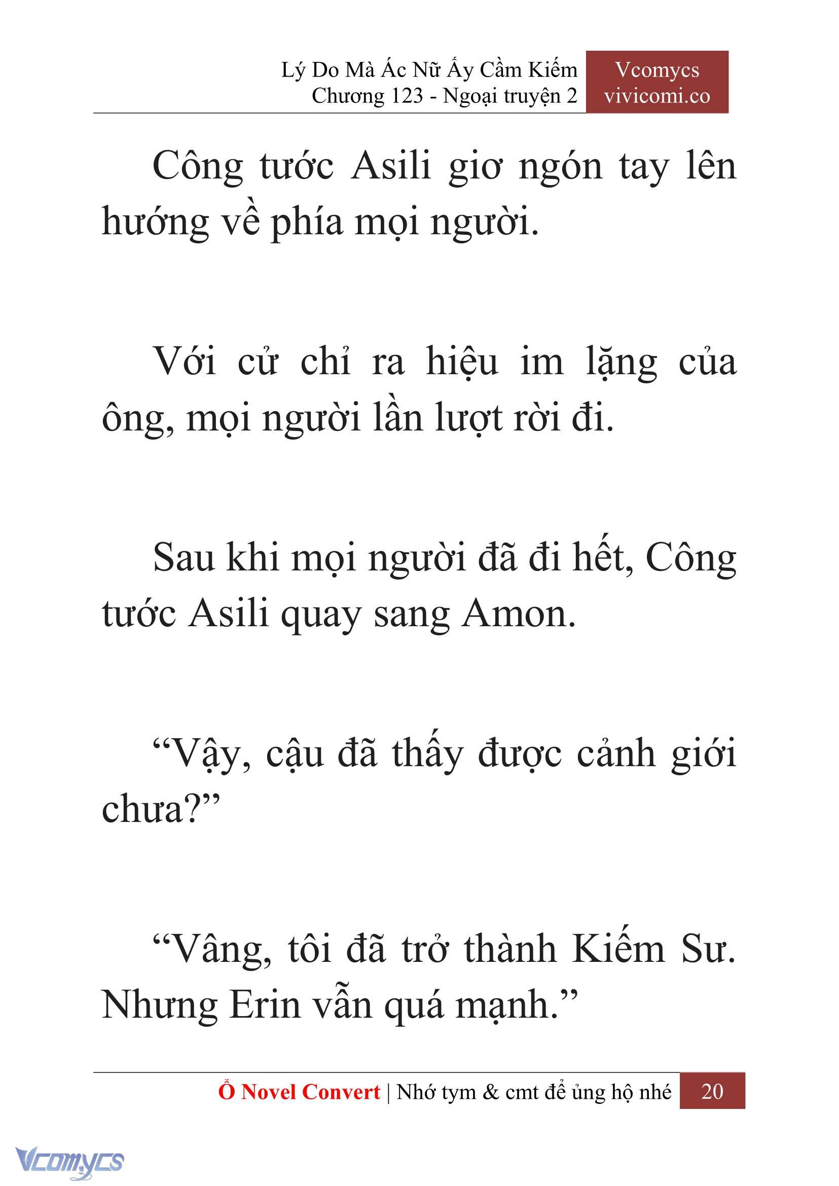 [Novel] Lý Do Mà Ác Nữ Ấy Cầm Kiếm Chap 123 - Trang 2