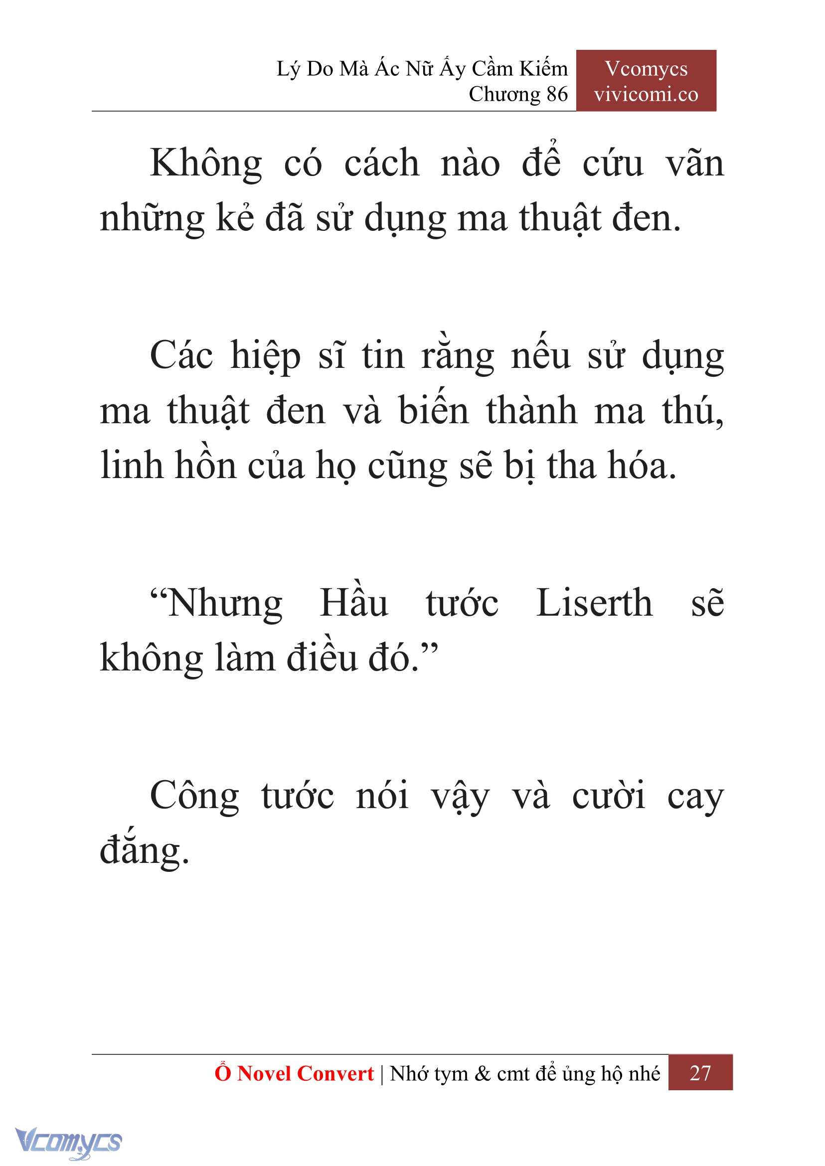 [Novel] Lý Do Mà Ác Nữ Ấy Cầm Kiếm Chap 86 - Trang 2