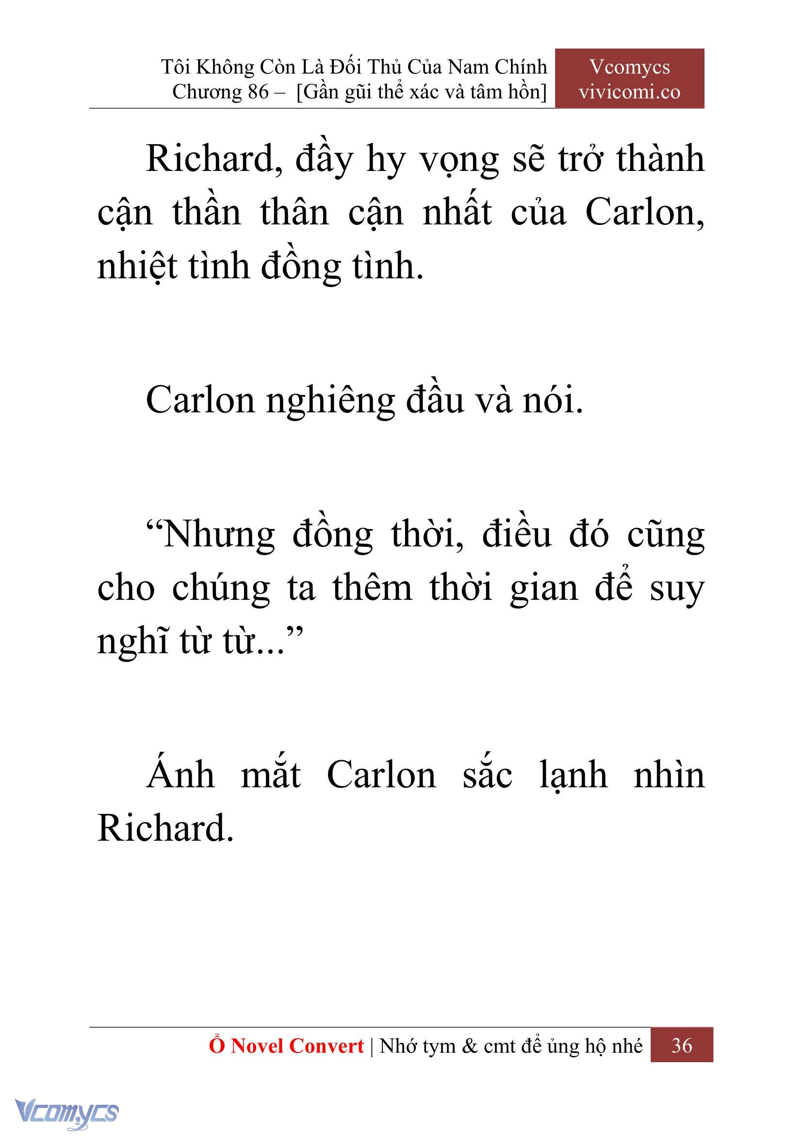 [Novel] Tôi Không Còn Là Đối Thủ Của Nam Chính Chap 86 - Trang 2