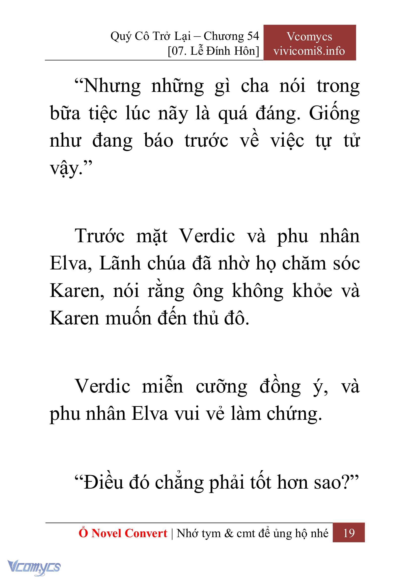 [Novel] Quý Cô Trở Lại Chap 54 - Trang 2