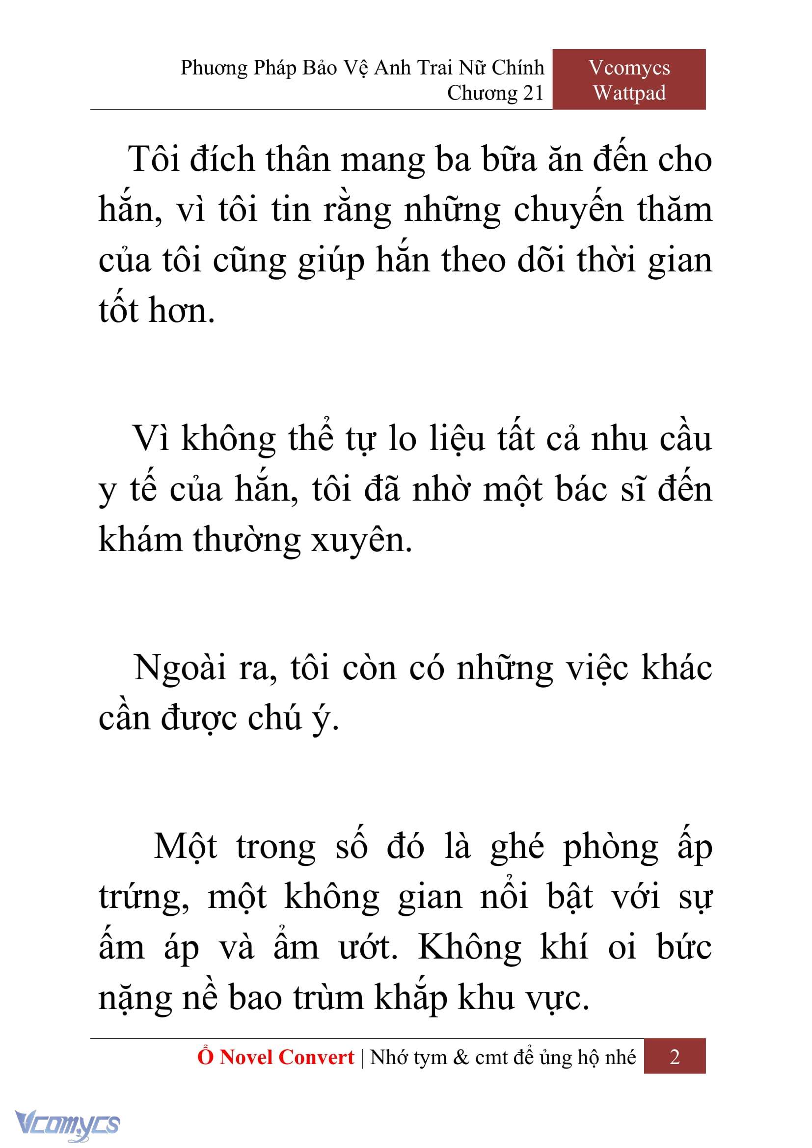 [Novel] Phương Pháp Bảo Vệ Anh Trai Nữ Chính Chap 21 - Trang 2
