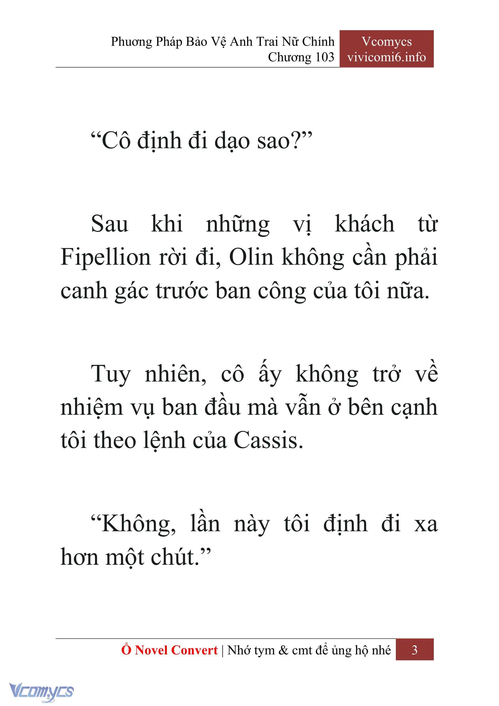 [Novel] Phương Pháp Bảo Vệ Anh Trai Nữ Chính Chap 103 - Trang 2