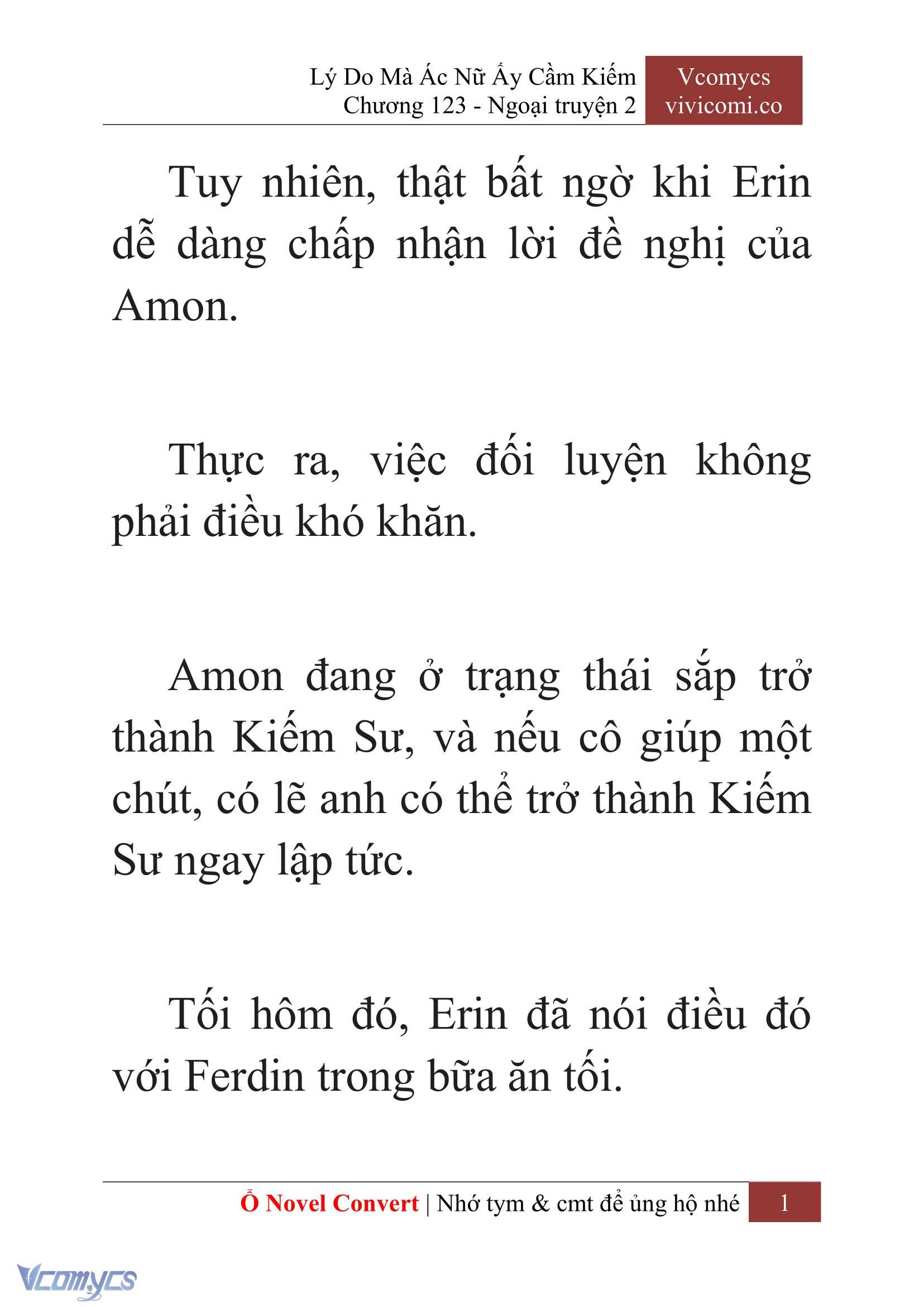 [Novel] Lý Do Mà Ác Nữ Ấy Cầm Kiếm Chap 123 - Trang 2
