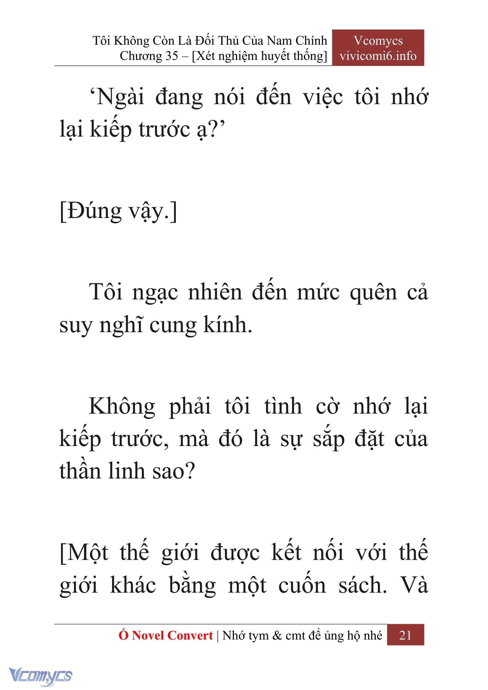 [Novel] Tôi Không Còn Là Đối Thủ Của Nam Chính Chap 35 - Trang 2