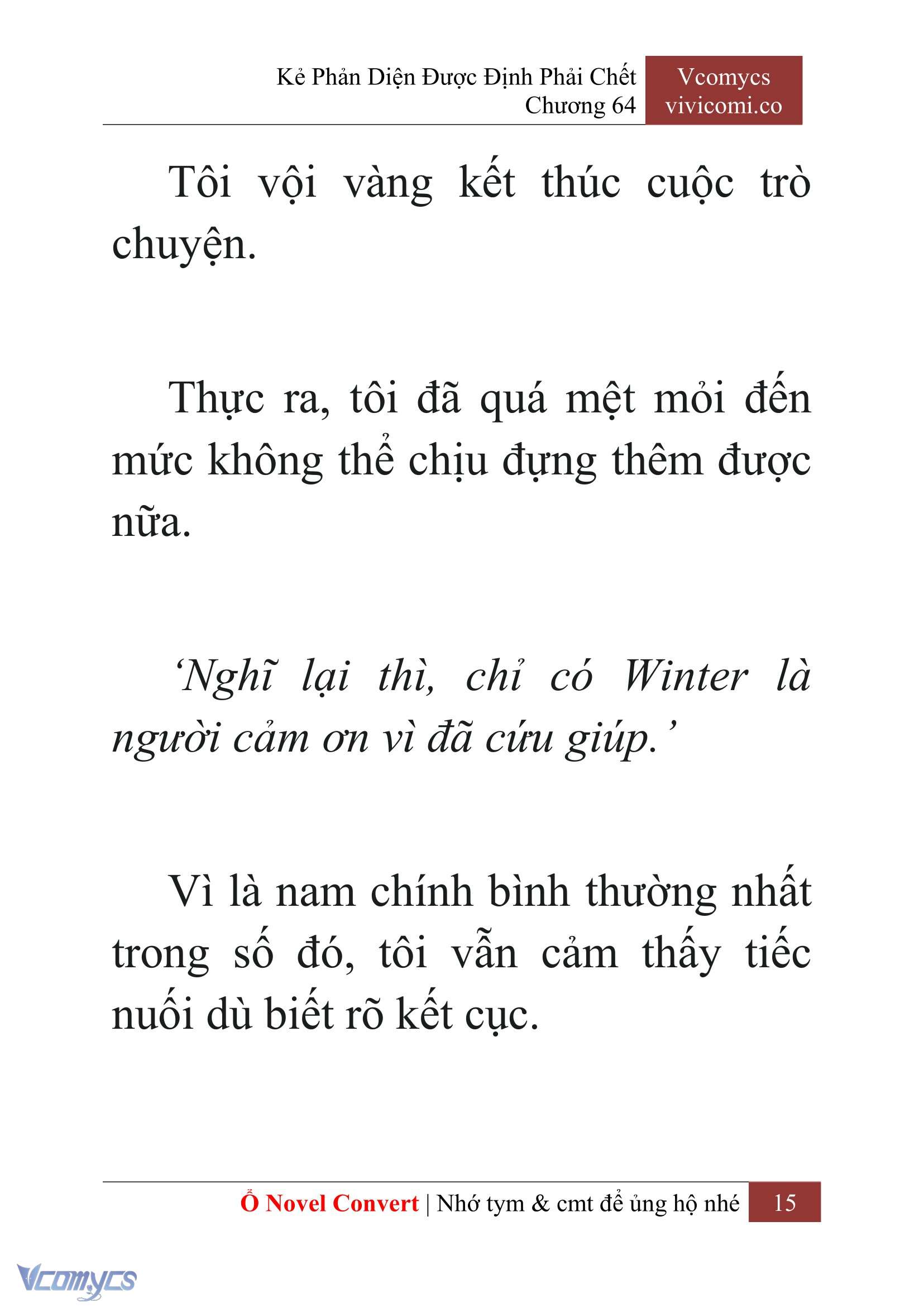 [Novel] Kẻ Phản Diện Được Định Phải Chết Chap 64 - Next 