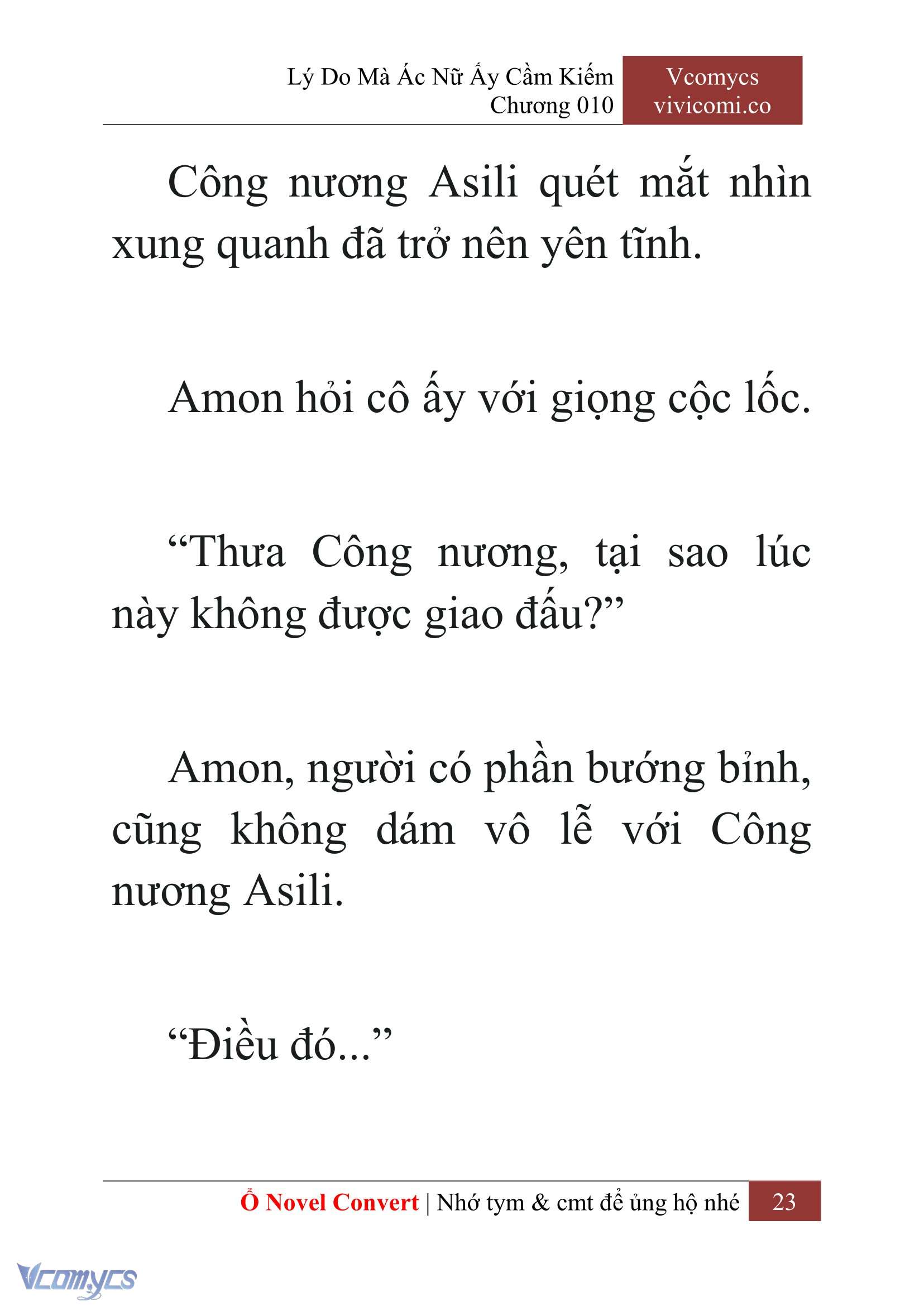 [Novel] Lý Do Mà Ác Nữ Ấy Cầm Kiếm Chap 10 - Trang 2