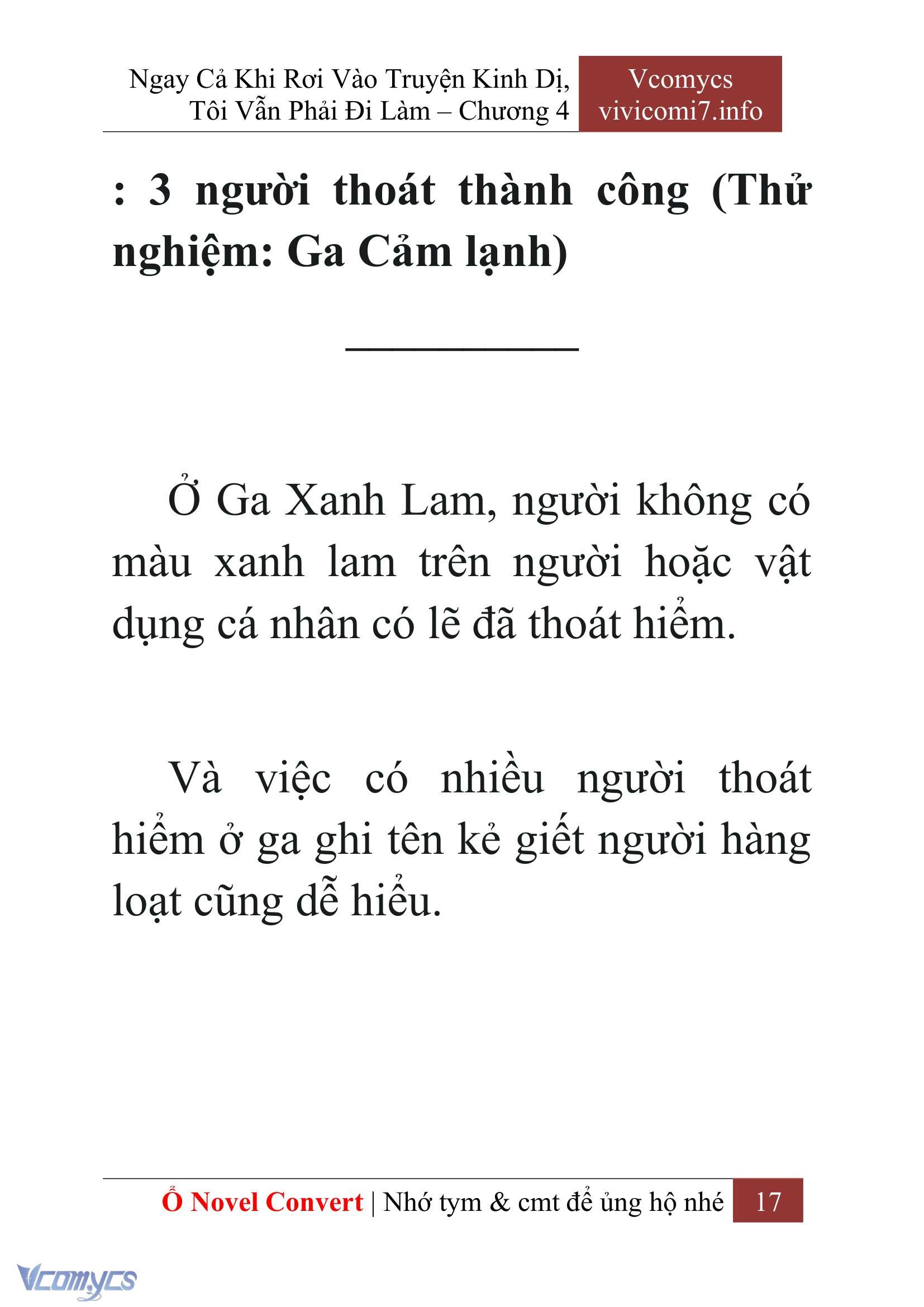 [Novel] Ngay Cả Khi Rơi Vào Truyện Kinh Dị, Tôi Vẫn Phải Đi Làm Chap 4 - Trang 2