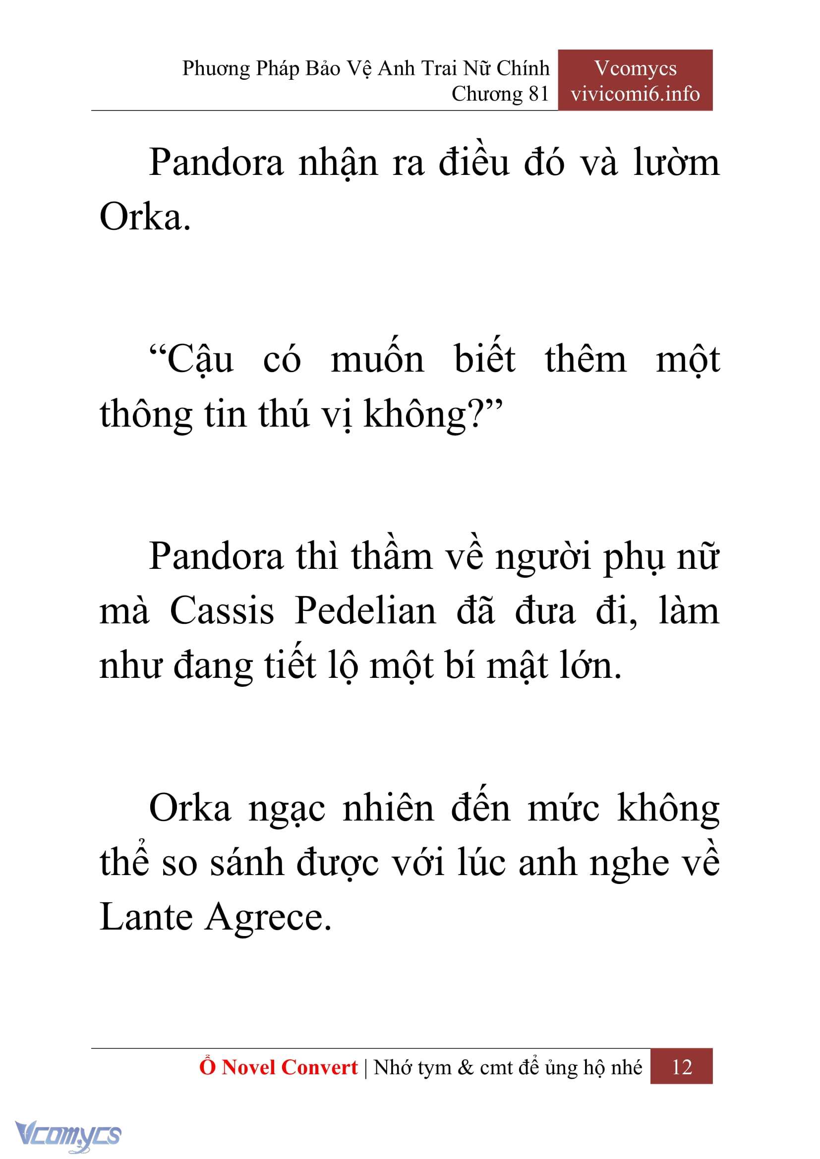 [Novel] Phương Pháp Bảo Vệ Anh Trai Nữ Chính Chap 81 - Trang 2