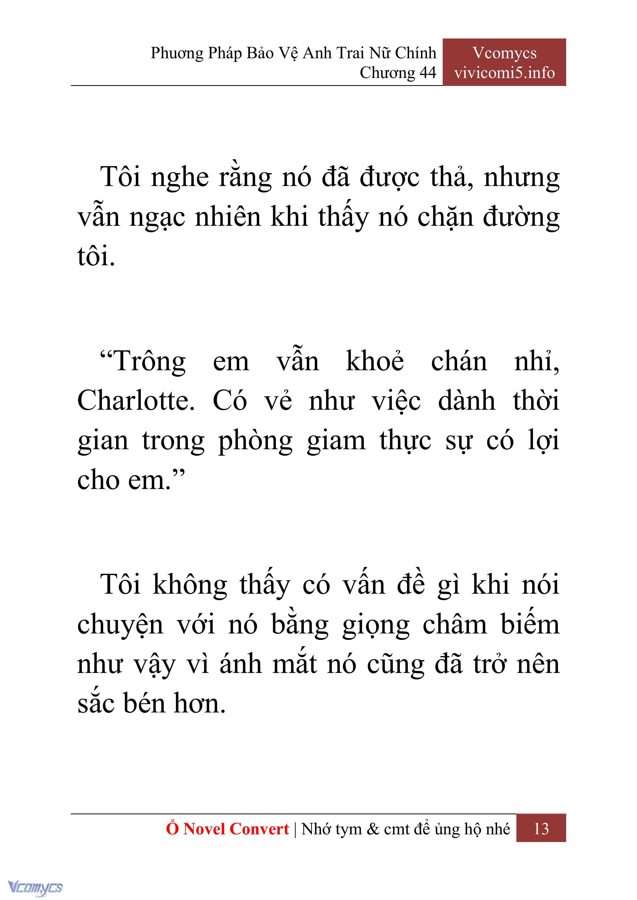 [Novel] Phương Pháp Bảo Vệ Anh Trai Nữ Chính Chap 44 - Trang 2