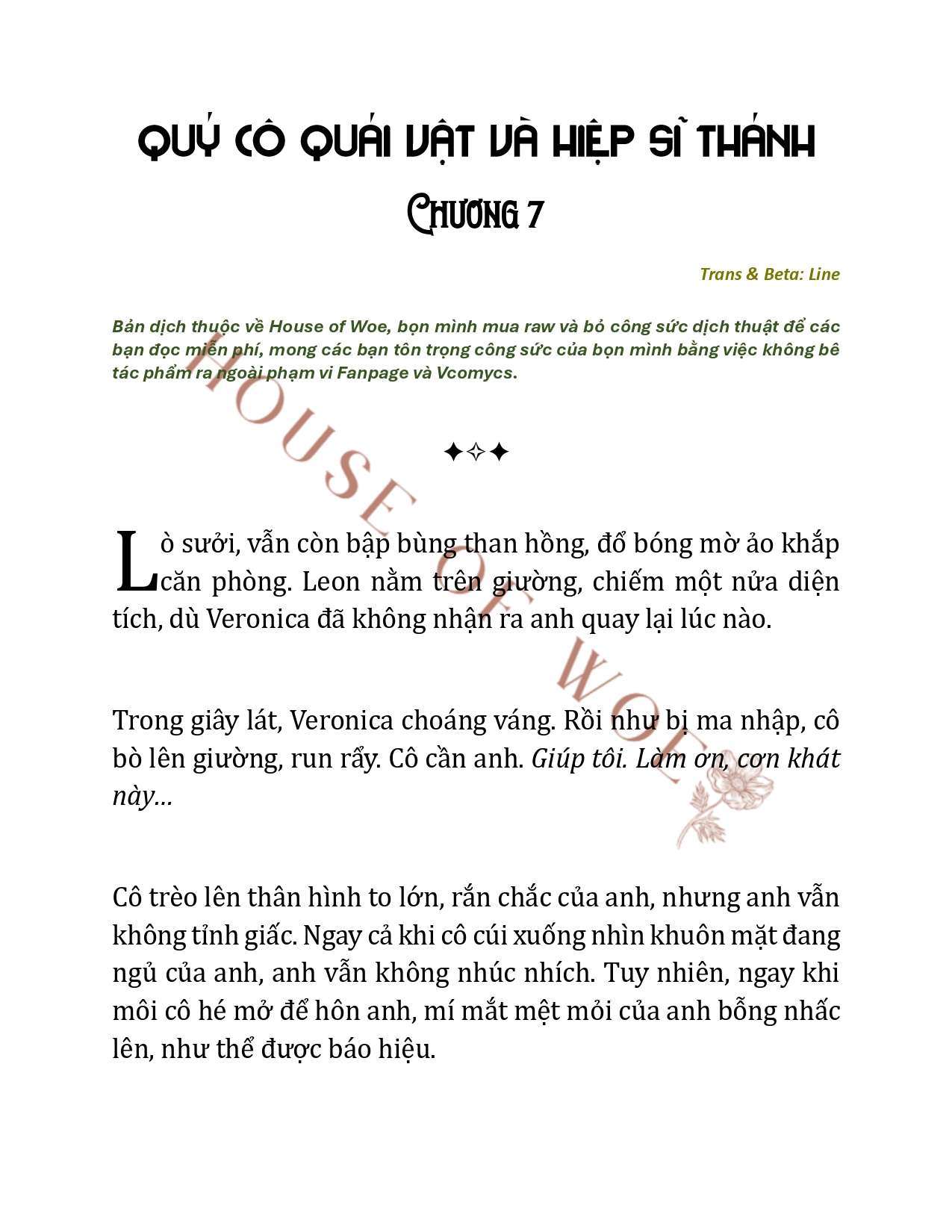 [NOVEL] QUÝ CÔ QUÁI VẬT VÀ HIỆP SĨ THÁNH Chap 7 - Trang 2