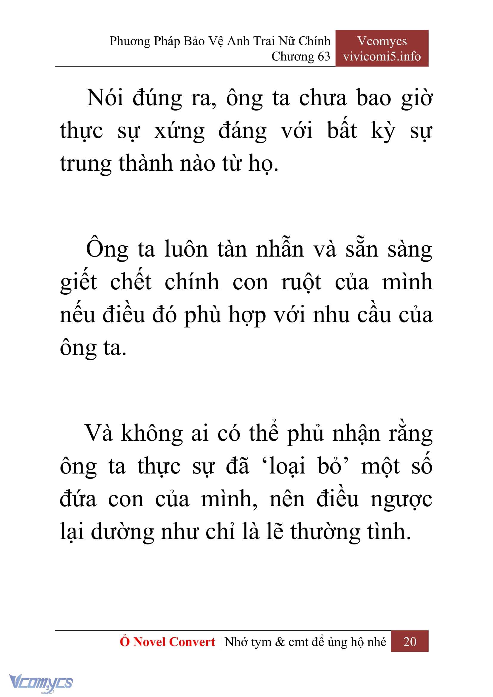 [Novel] Phương Pháp Bảo Vệ Anh Trai Nữ Chính Chap 63 - Trang 2