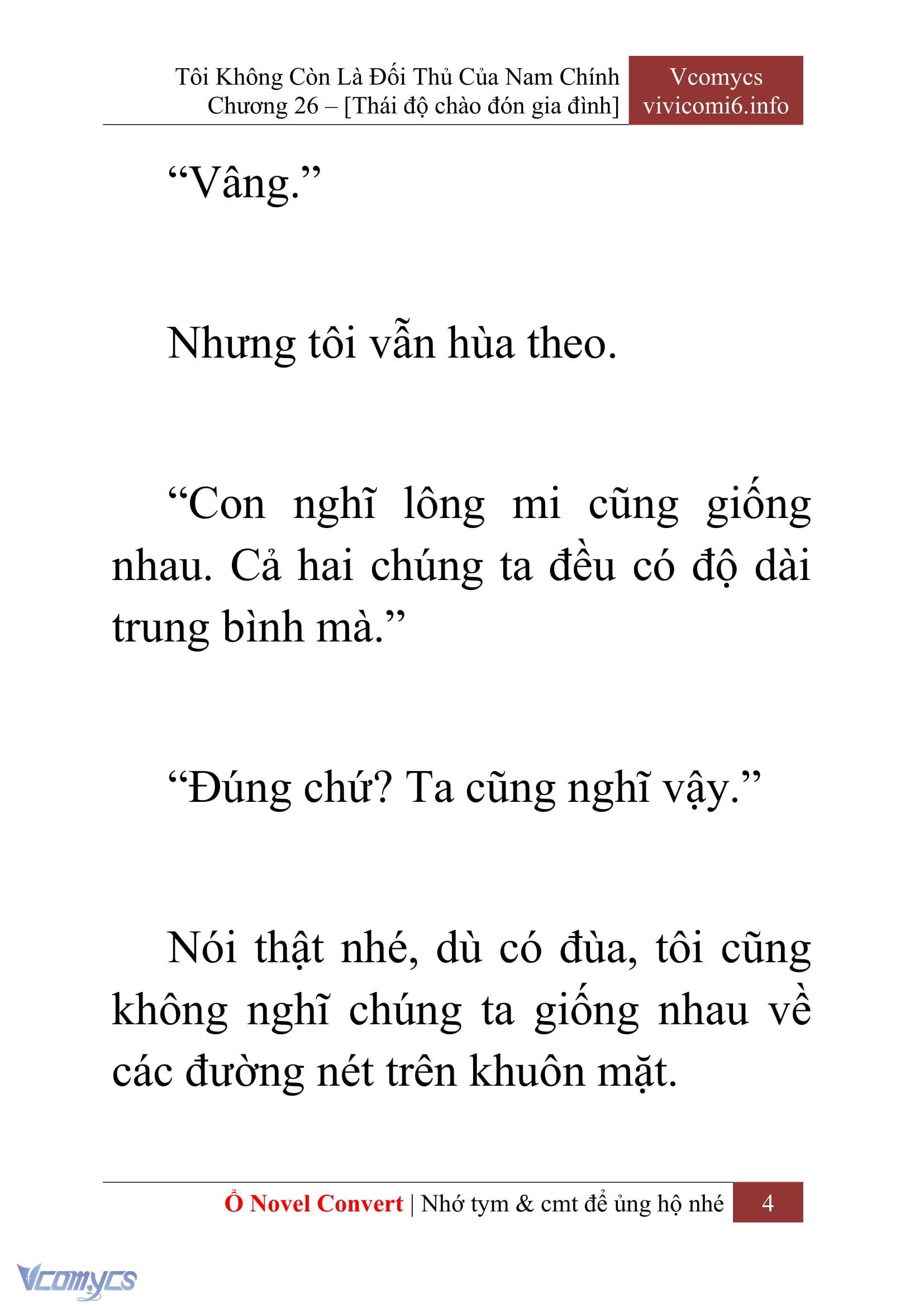[Novel] Tôi Không Còn Là Đối Thủ Của Nam Chính Chap 26 - Trang 2