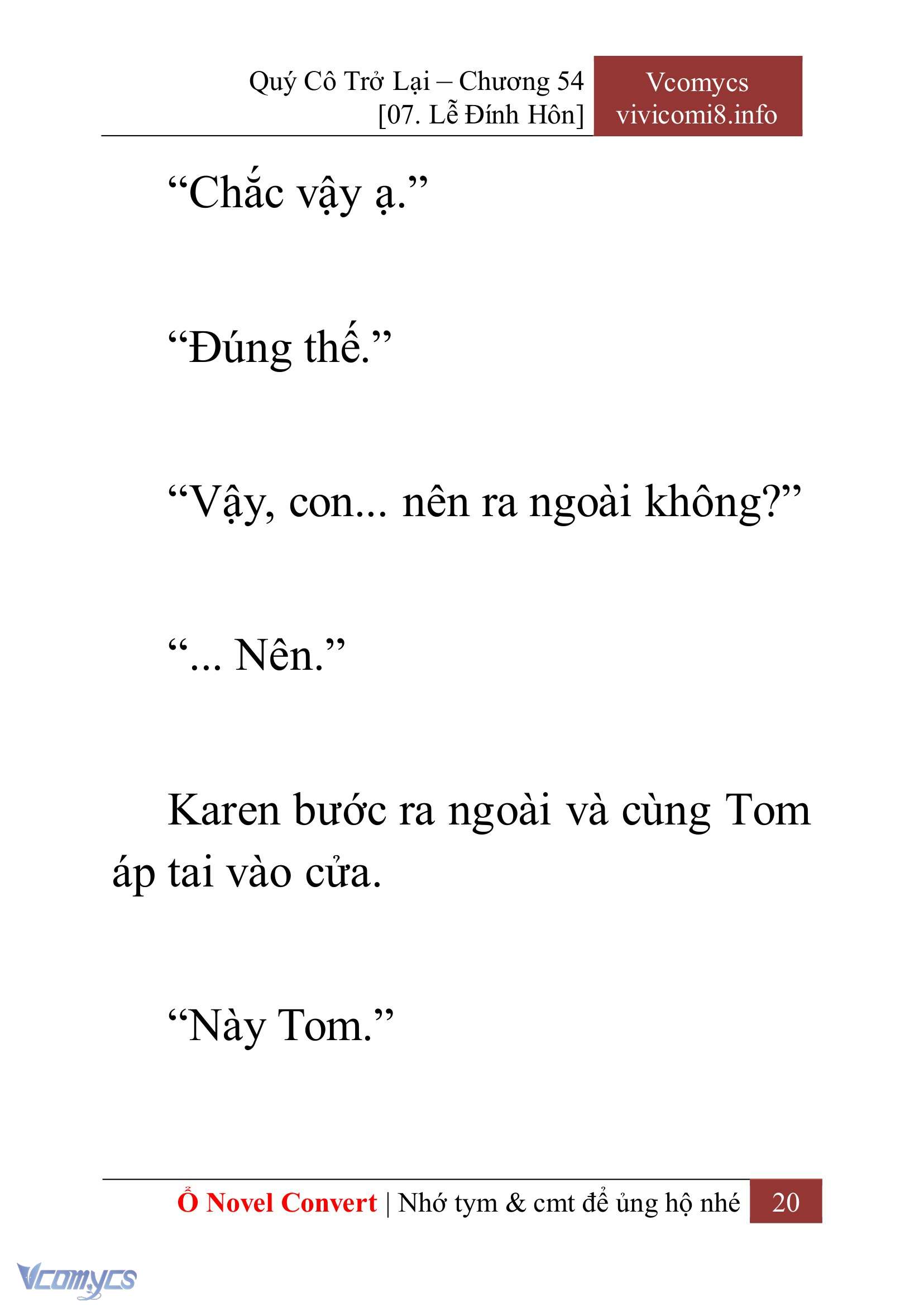 [Novel] Quý Cô Trở Lại Chap 54 - Trang 2
