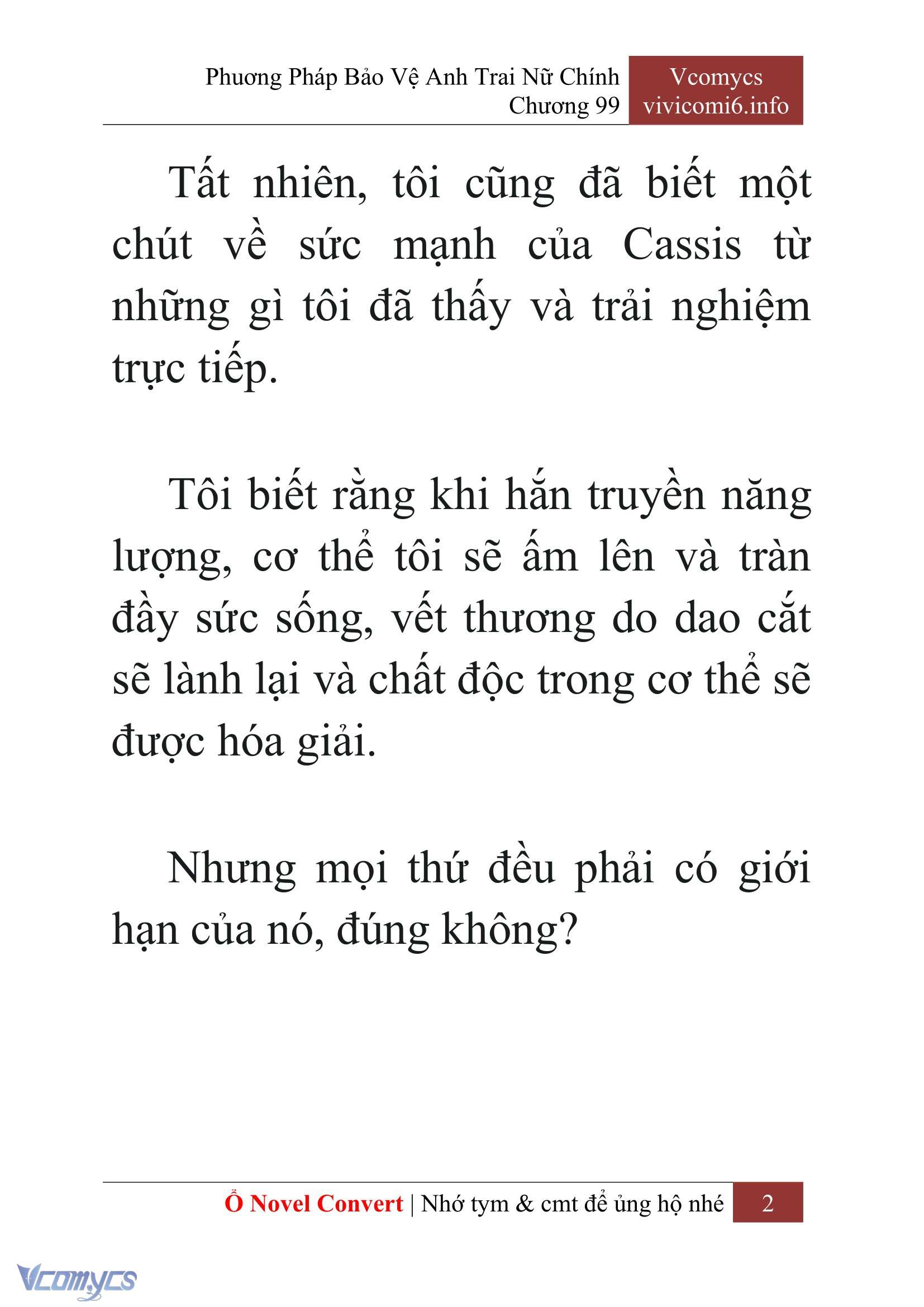 [Novel] Phương Pháp Bảo Vệ Anh Trai Nữ Chính Chap 99 - Trang 2