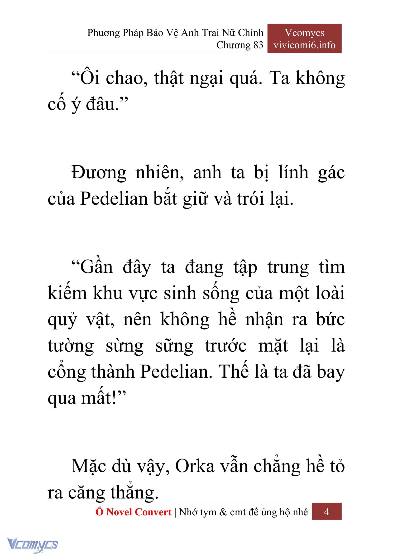 [Novel] Phương Pháp Bảo Vệ Anh Trai Nữ Chính Chap 83 - Trang 2