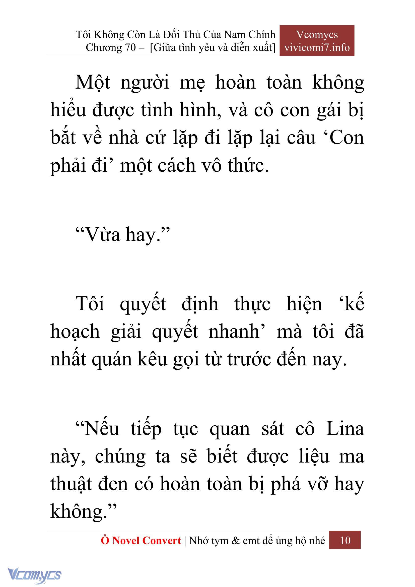 [Novel] Tôi Không Còn Là Đối Thủ Của Nam Chính Chap 70 - Trang 2