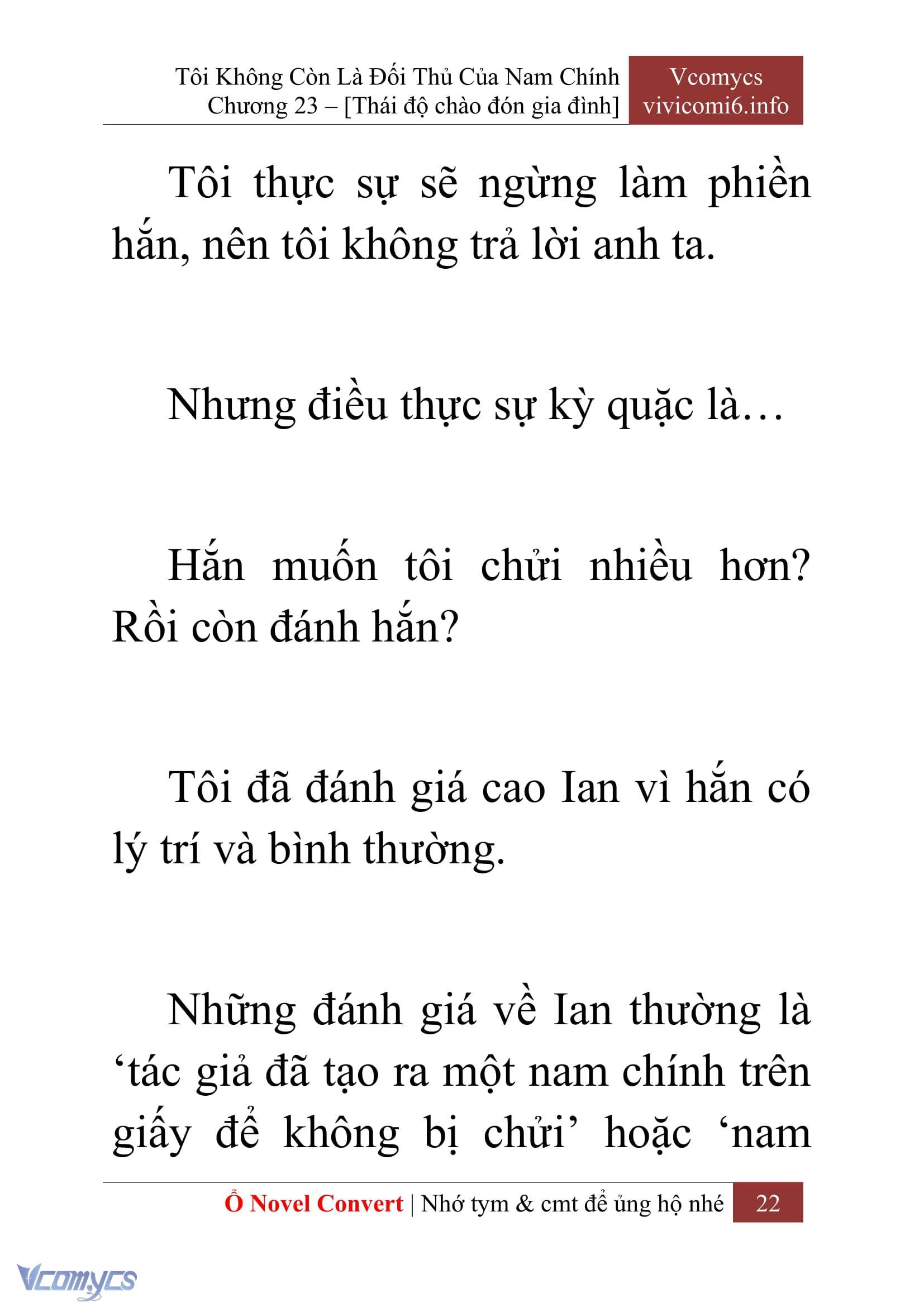 [Novel] Tôi Không Còn Là Đối Thủ Của Nam Chính Chap 23 - Trang 2