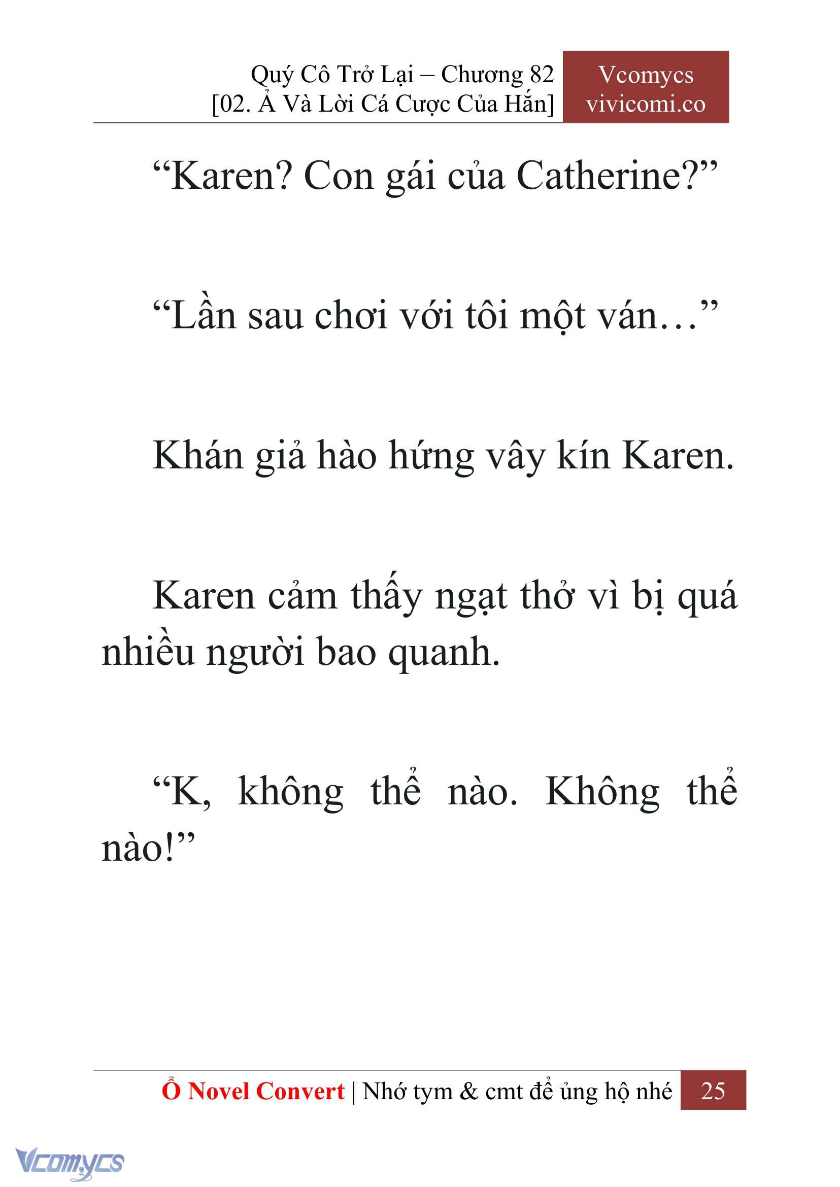 [Novel] Quý Cô Trở Lại Chap 82 - Trang 2