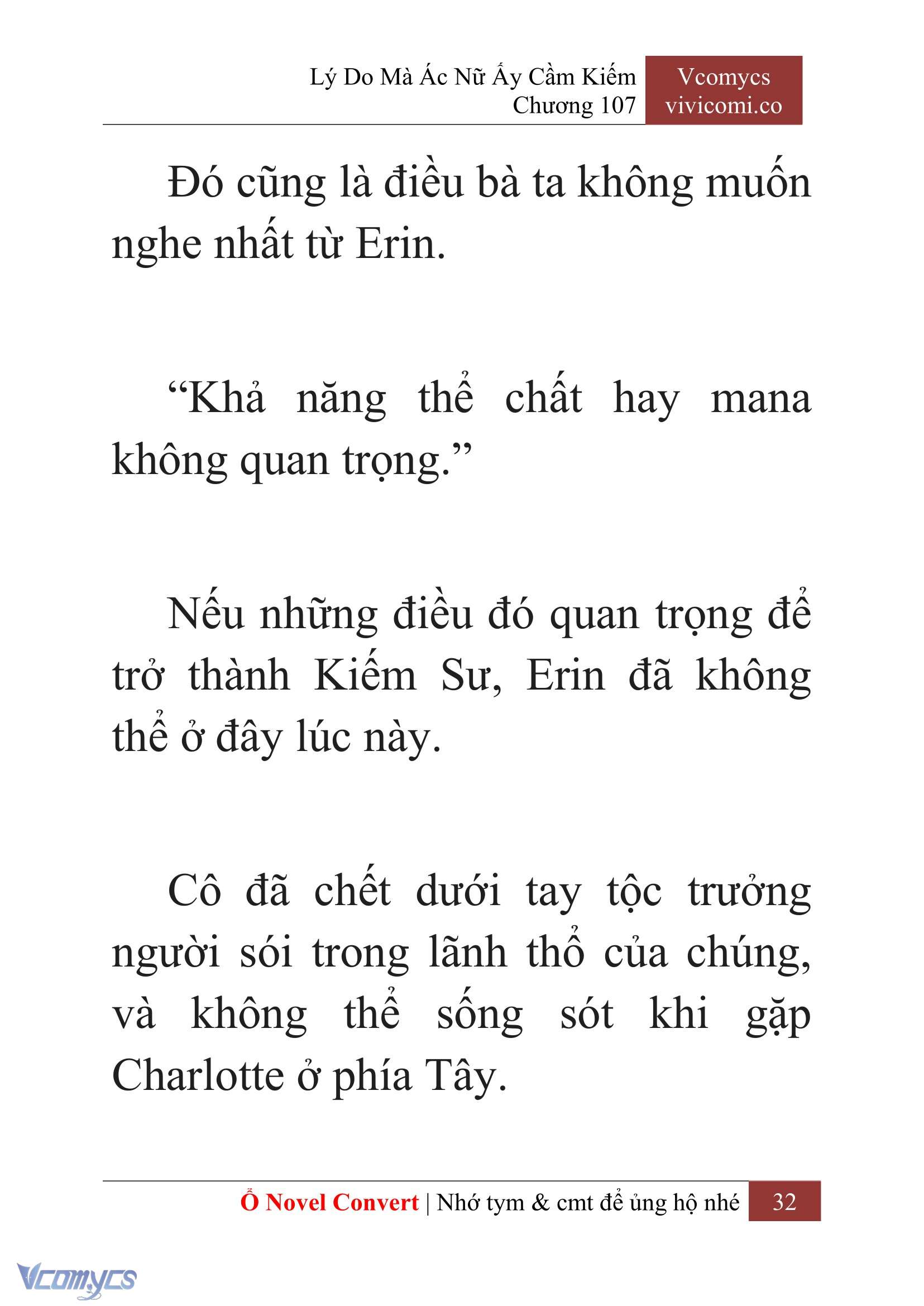 [Novel] Lý Do Mà Ác Nữ Ấy Cầm Kiếm Chap 107 - Next Chap 108