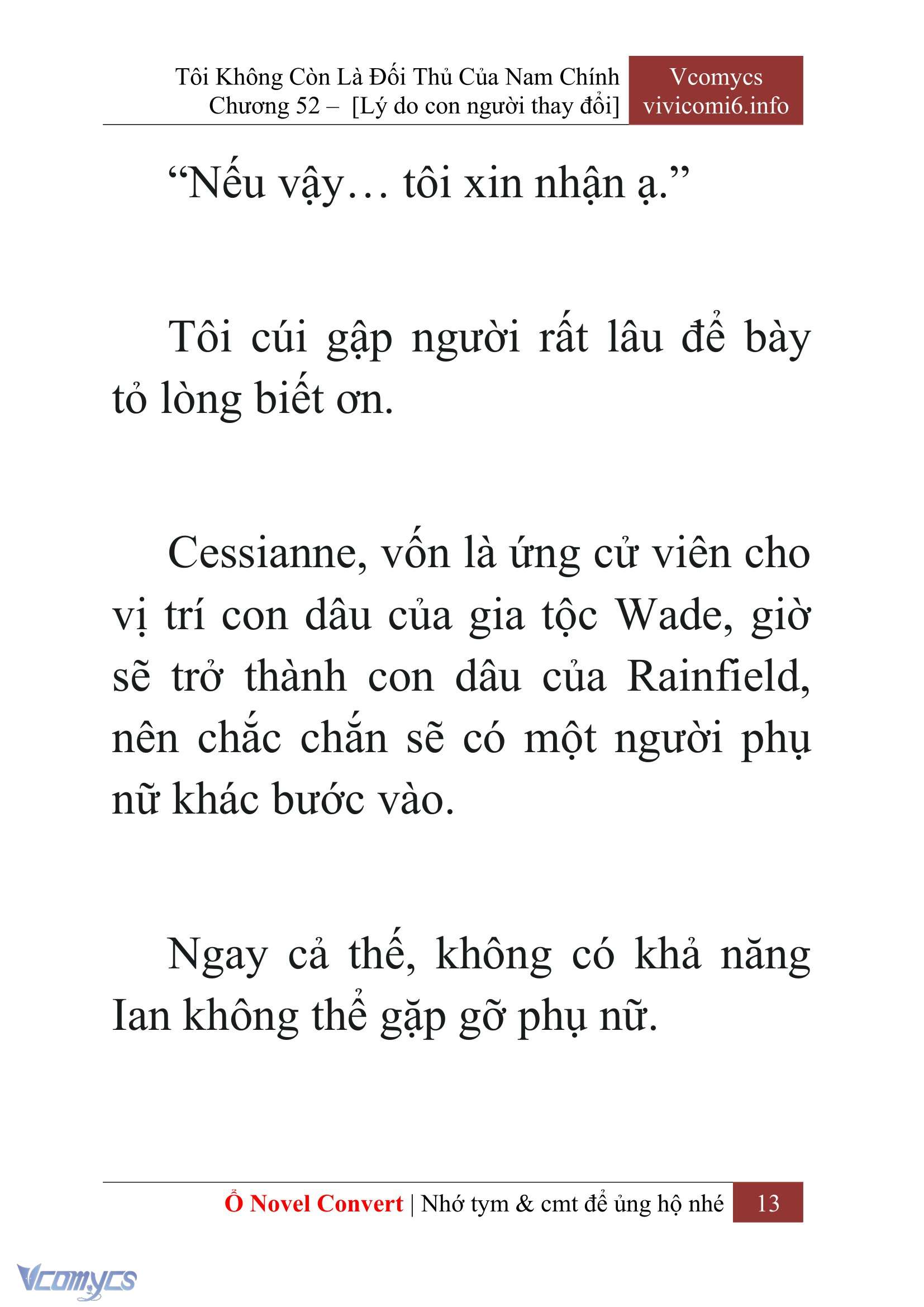 [Novel] Tôi Không Còn Là Đối Thủ Của Nam Chính Chap 52 - Trang 2