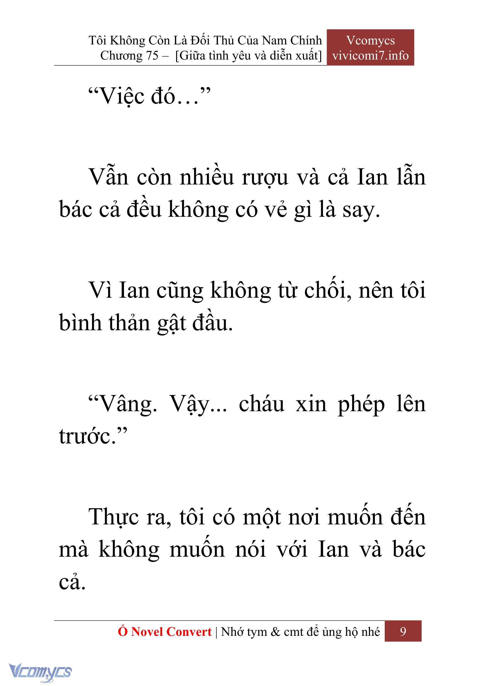 [Novel] Tôi Không Còn Là Đối Thủ Của Nam Chính Chap 75 - Trang 2