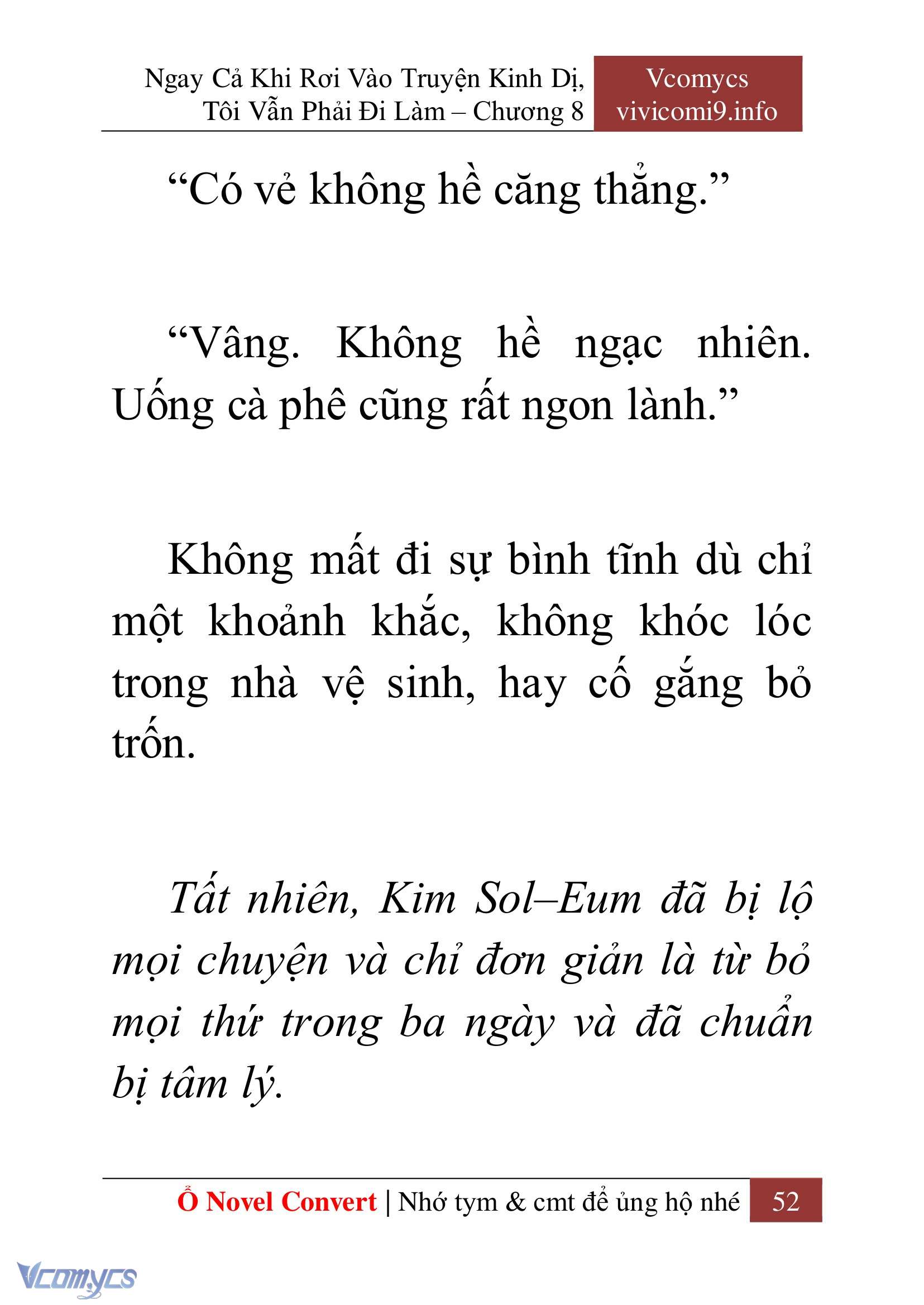 [Novel] Ngay Cả Khi Rơi Vào Truyện Kinh Dị, Tôi Vẫn Phải Đi Làm Chap 8 - Trang 2
