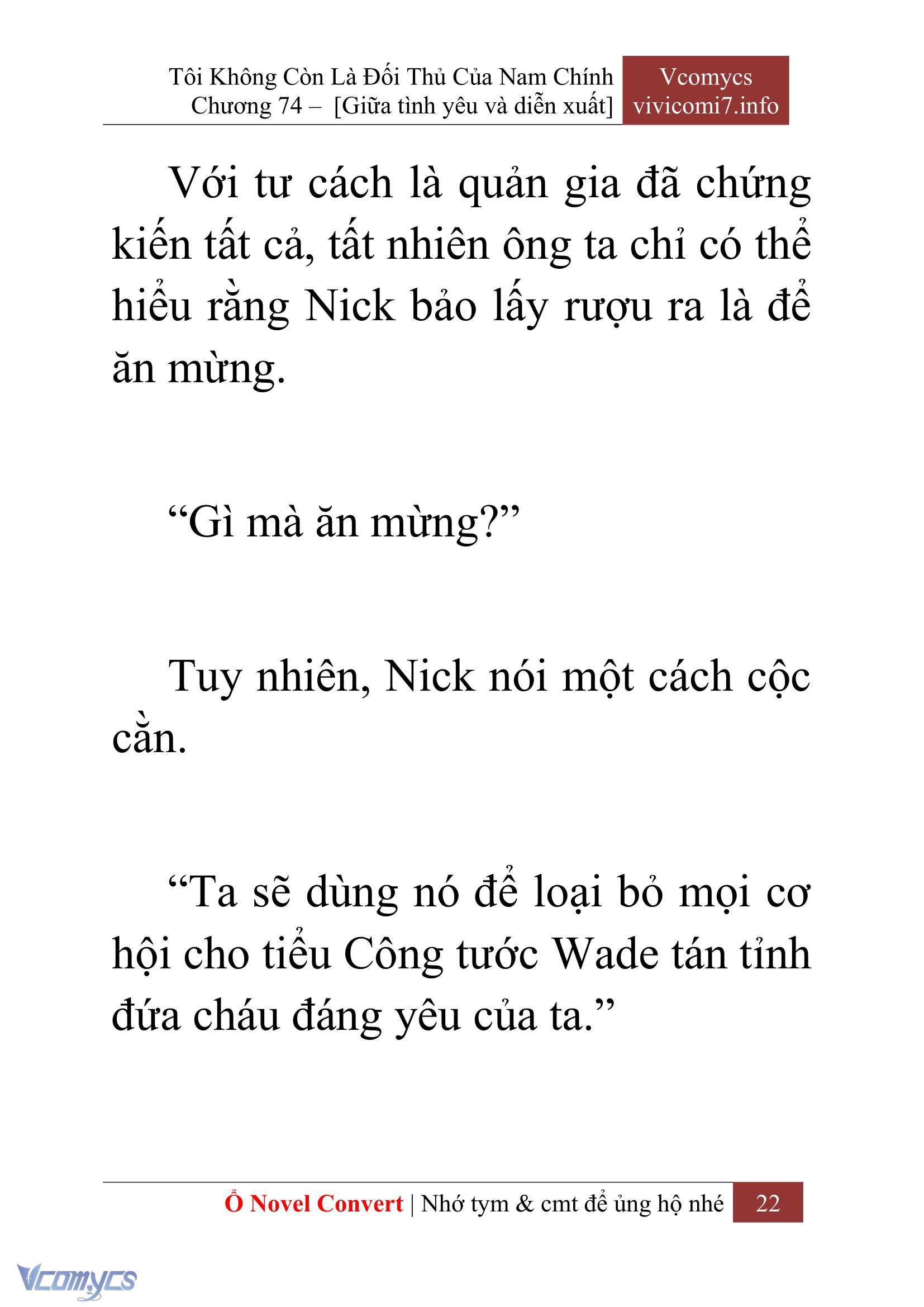 [Novel] Tôi Không Còn Là Đối Thủ Của Nam Chính Chap 74 - Trang 2