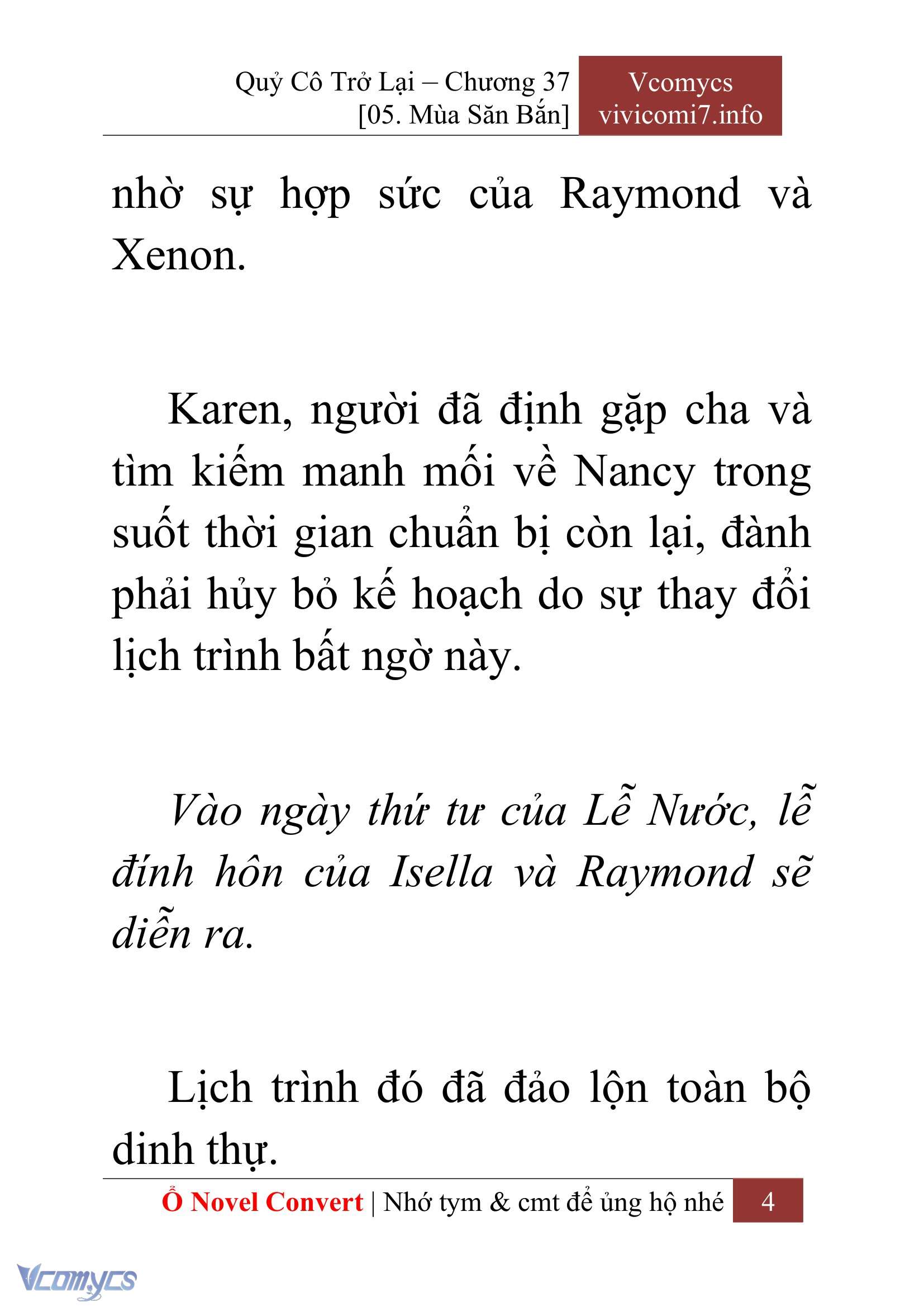[Novel] Quý Cô Trở Lại Chap 37 - Trang 2