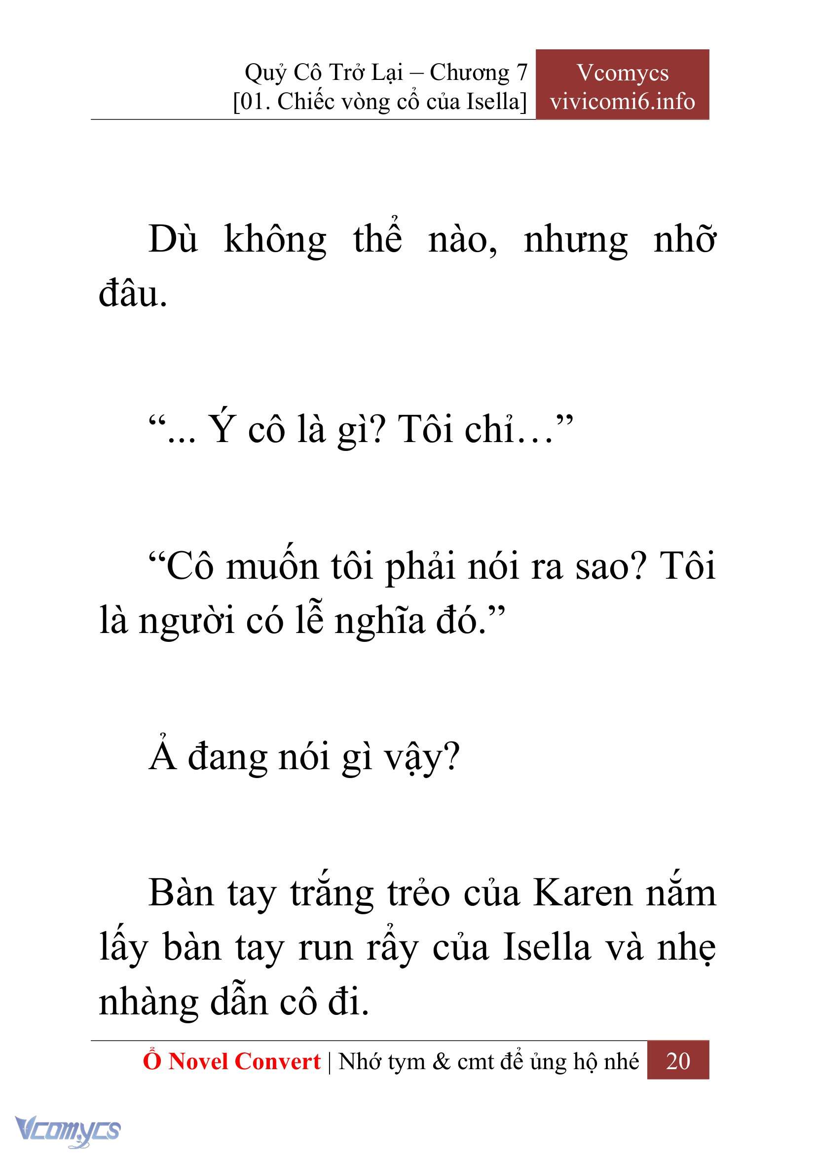 [Novel] Quý Cô Trở Lại Chap 7 - Trang 2