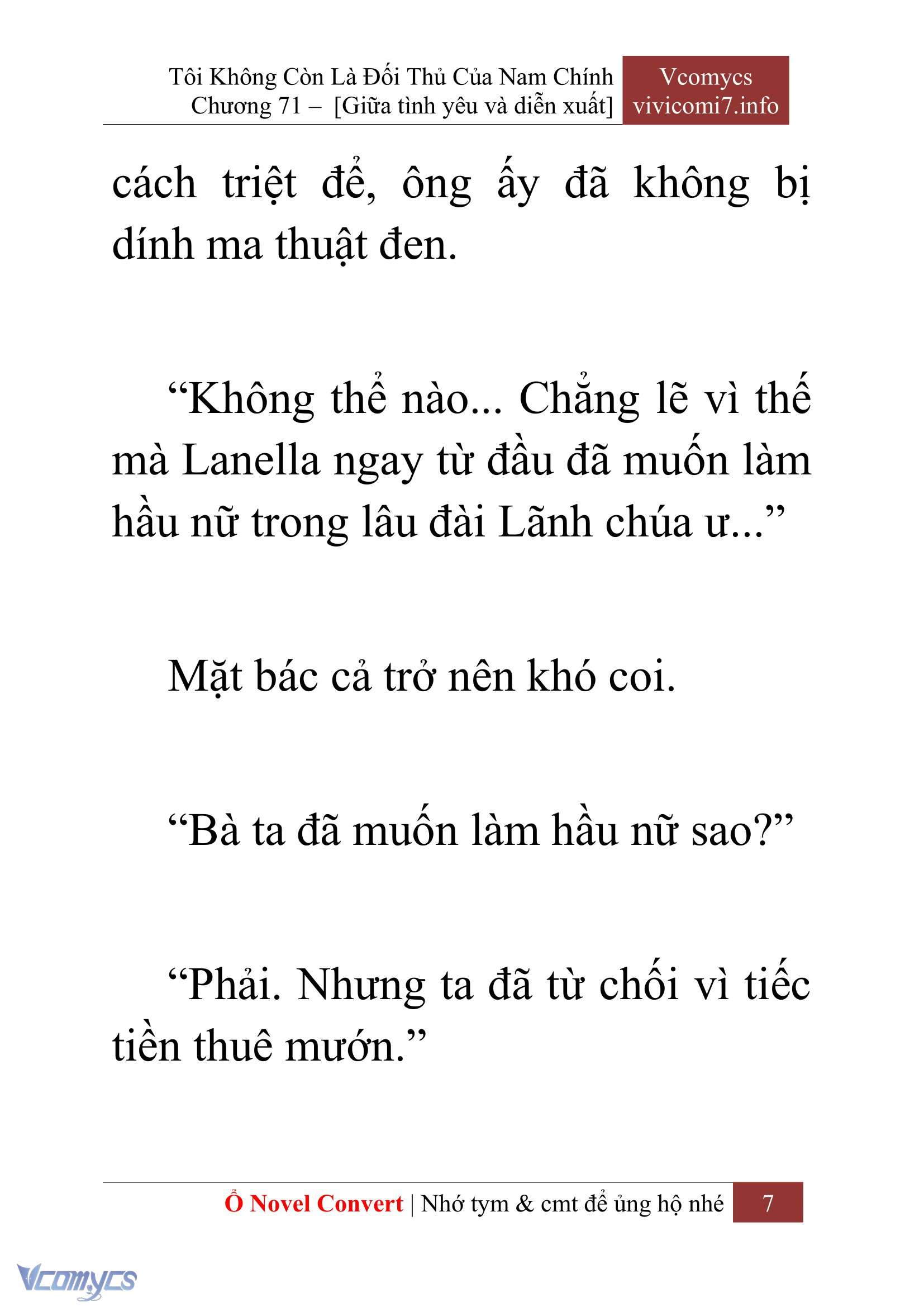 [Novel] Tôi Không Còn Là Đối Thủ Của Nam Chính Chap 71 - Trang 2