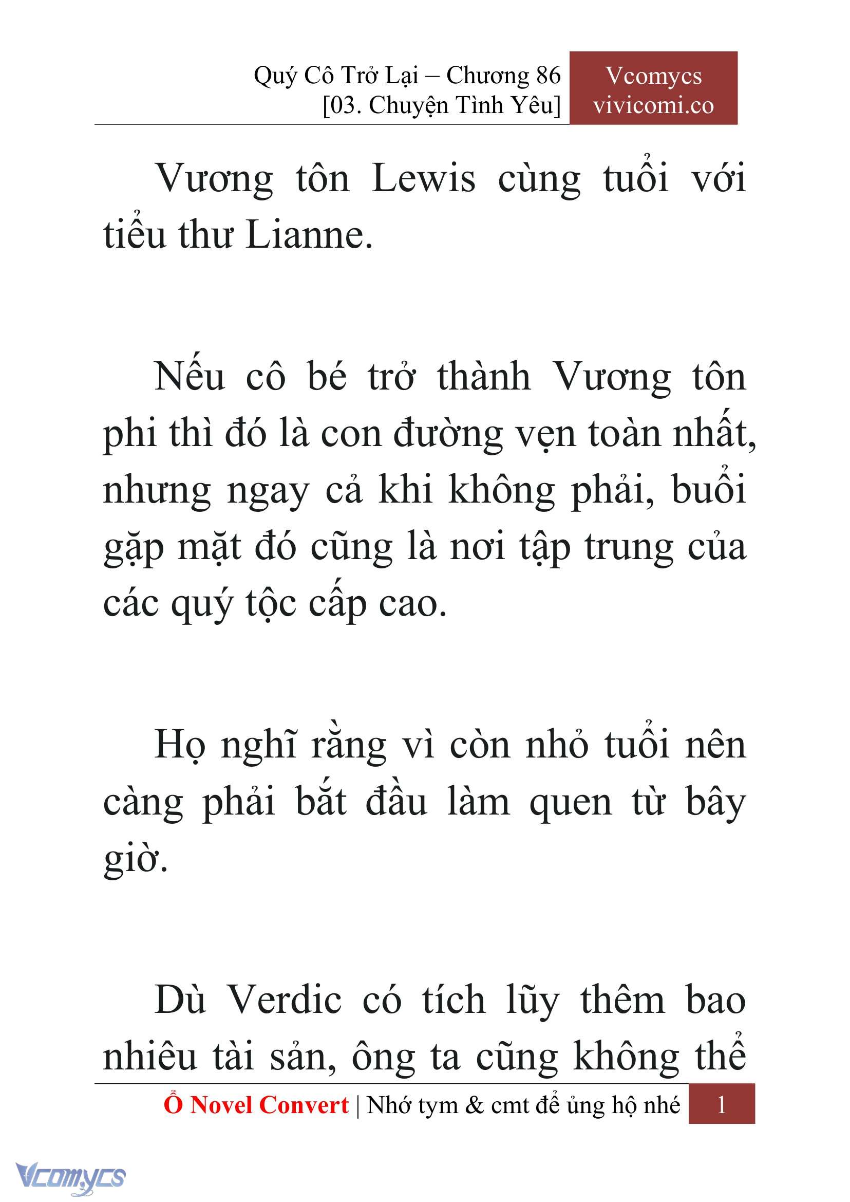[Novel] Quý Cô Trở Lại Chap 86 - Trang 2