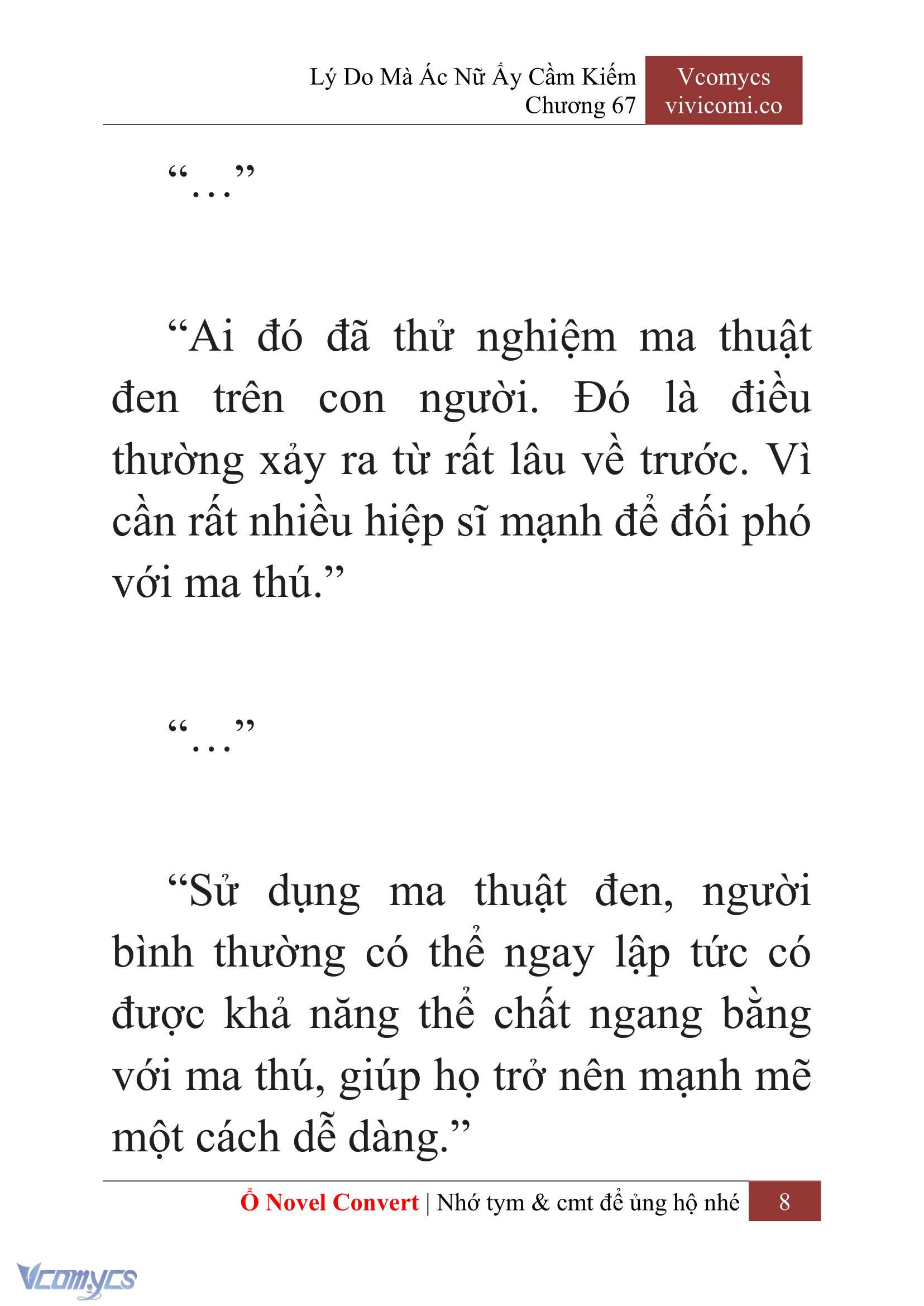[Novel] Lý Do Mà Ác Nữ Ấy Cầm Kiếm Chap 67 - Trang 2