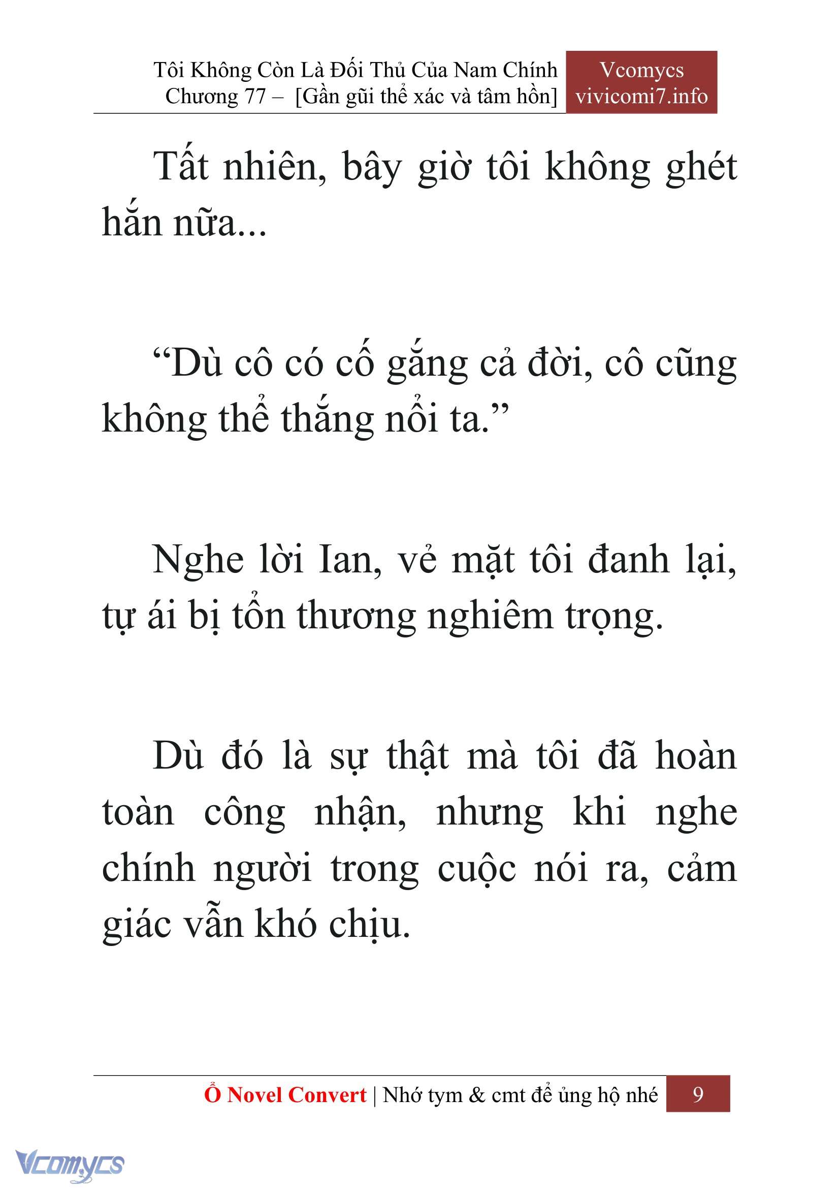 [Novel] Tôi Không Còn Là Đối Thủ Của Nam Chính Chap 77 - Next 