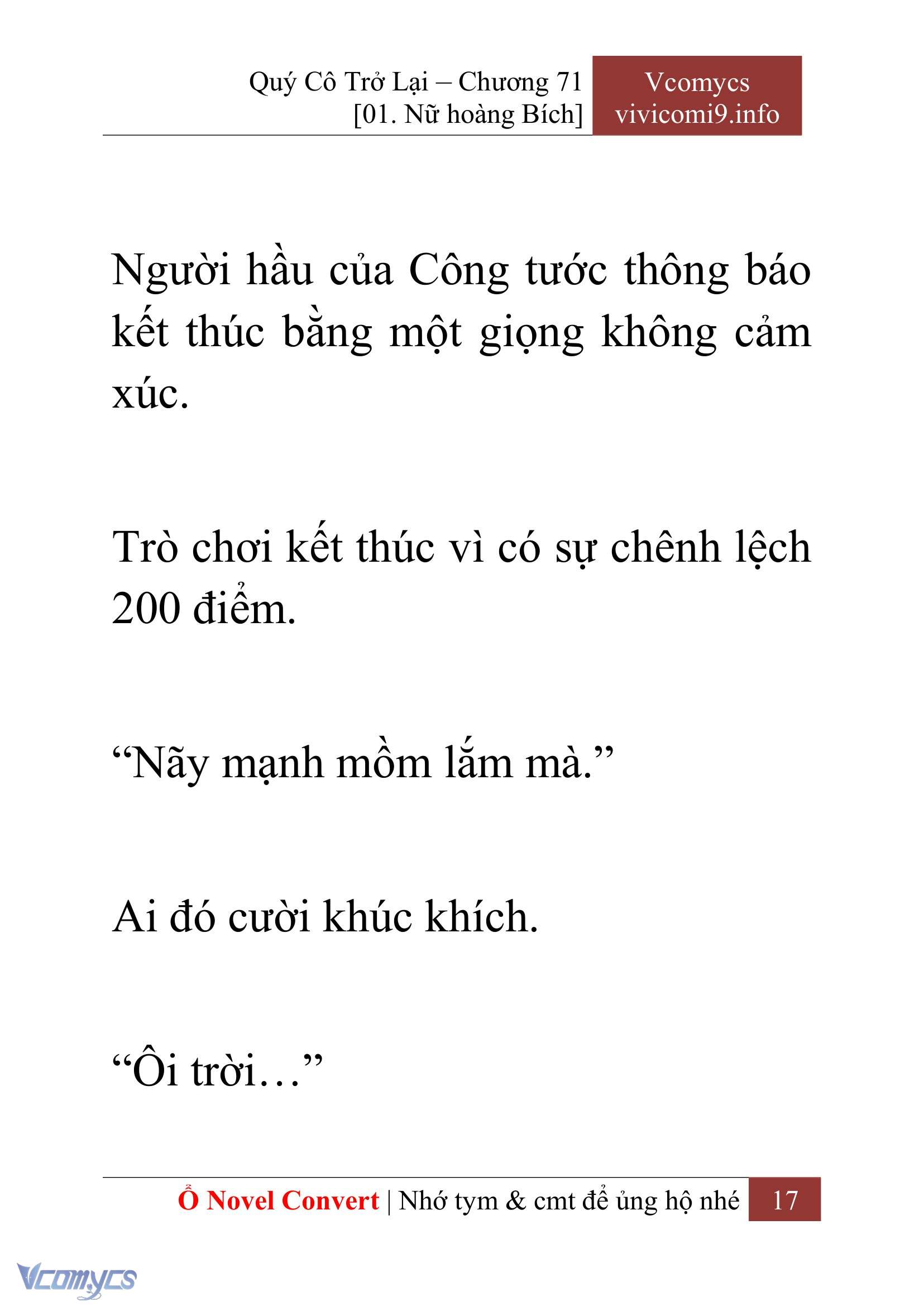 [Novel] Quý Cô Trở Lại Chap 71 - Trang 2