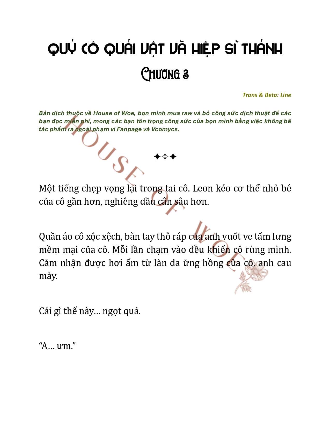 [NOVEL] QUÝ CÔ QUÁI VẬT VÀ HIỆP SĨ THÁNH Chap 3 - Trang 2