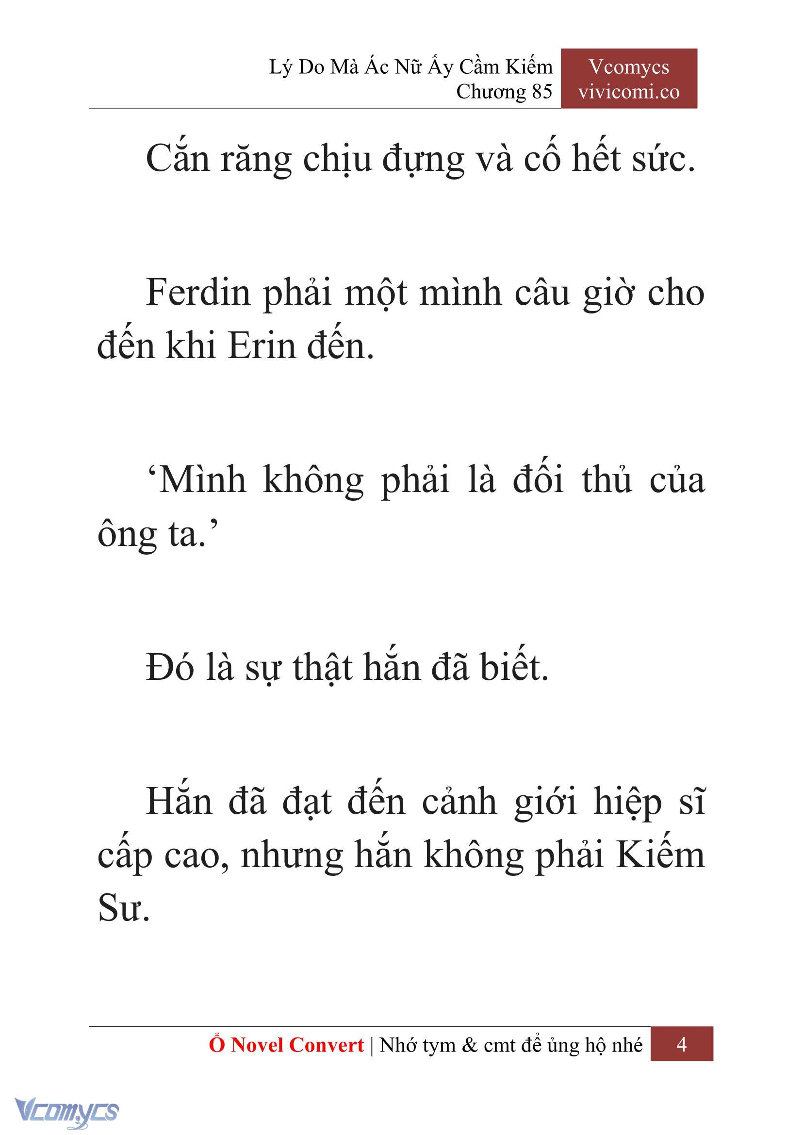 [Novel] Lý Do Mà Ác Nữ Ấy Cầm Kiếm Chap 85 - Trang 2
