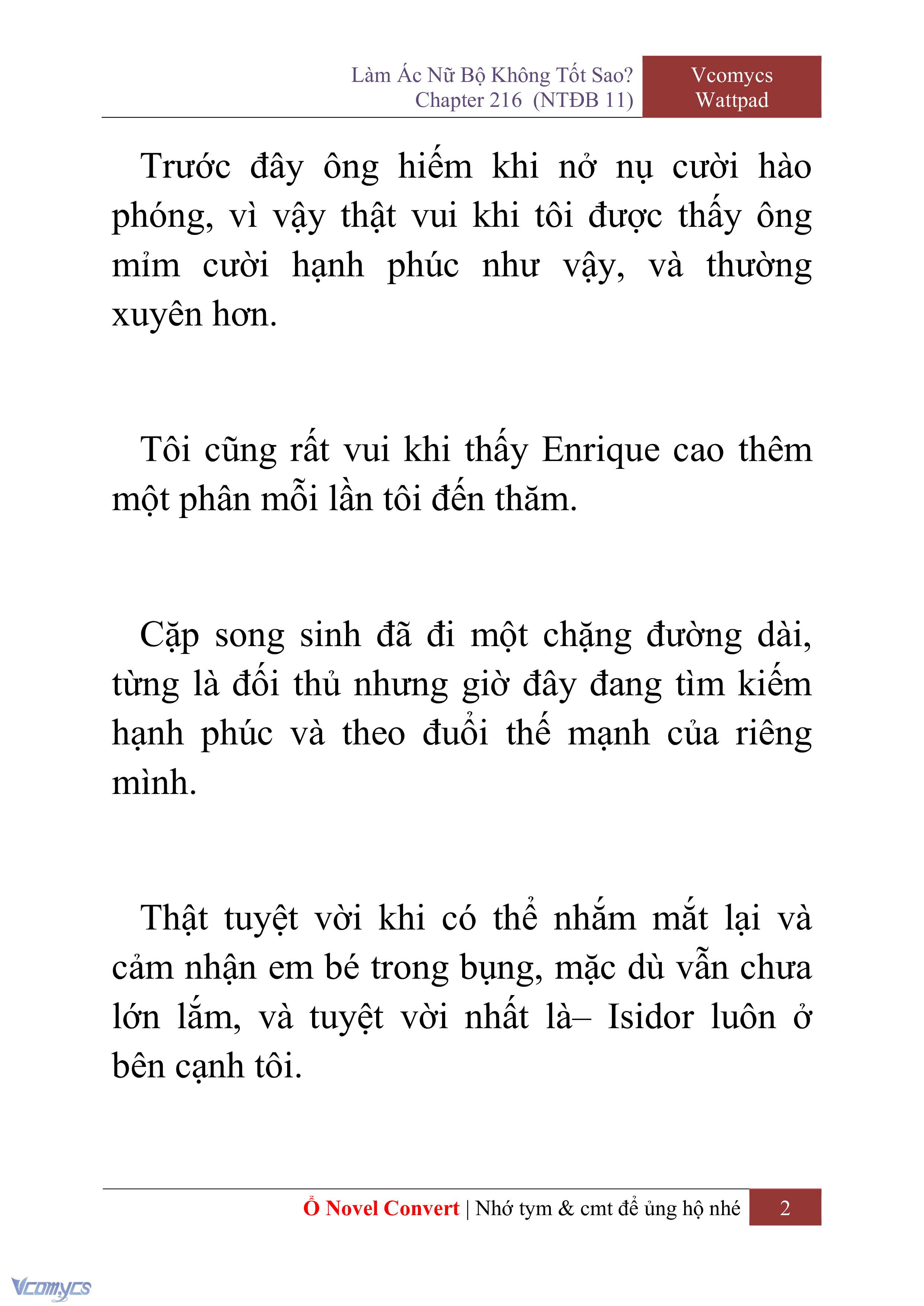[Novel] Làm Ác Nữ Bộ Không Tốt Sao? Chap 216 - Trang 2