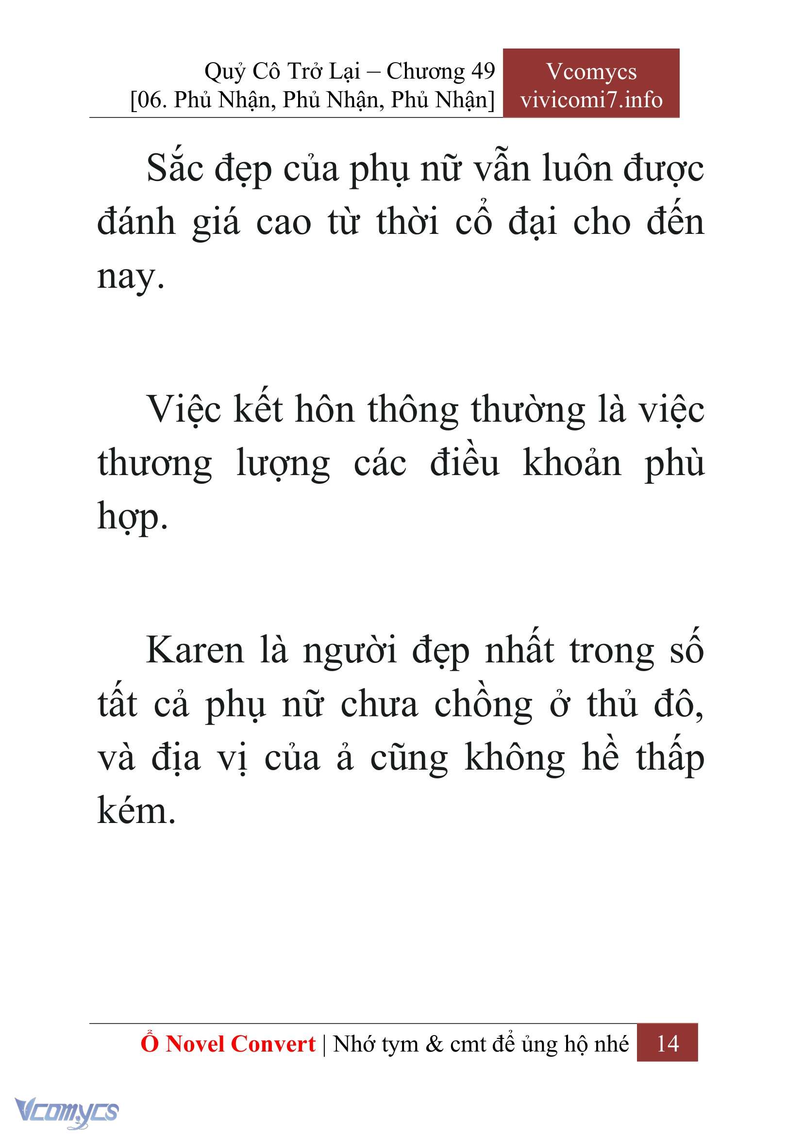 [Novel] Quý Cô Trở Lại Chap 49 - Trang 2