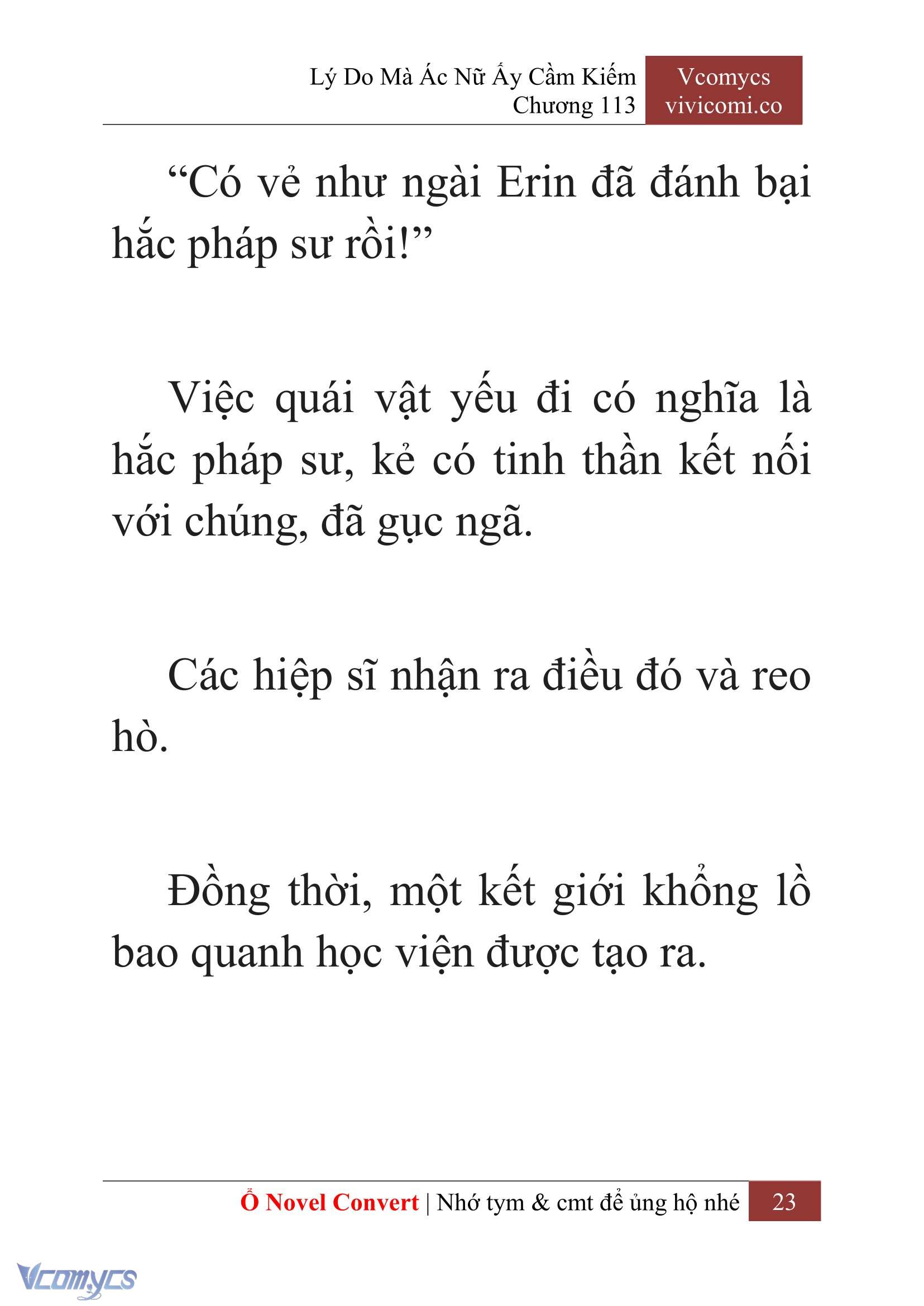 [Novel] Lý Do Mà Ác Nữ Ấy Cầm Kiếm Chap 113 - Trang 2
