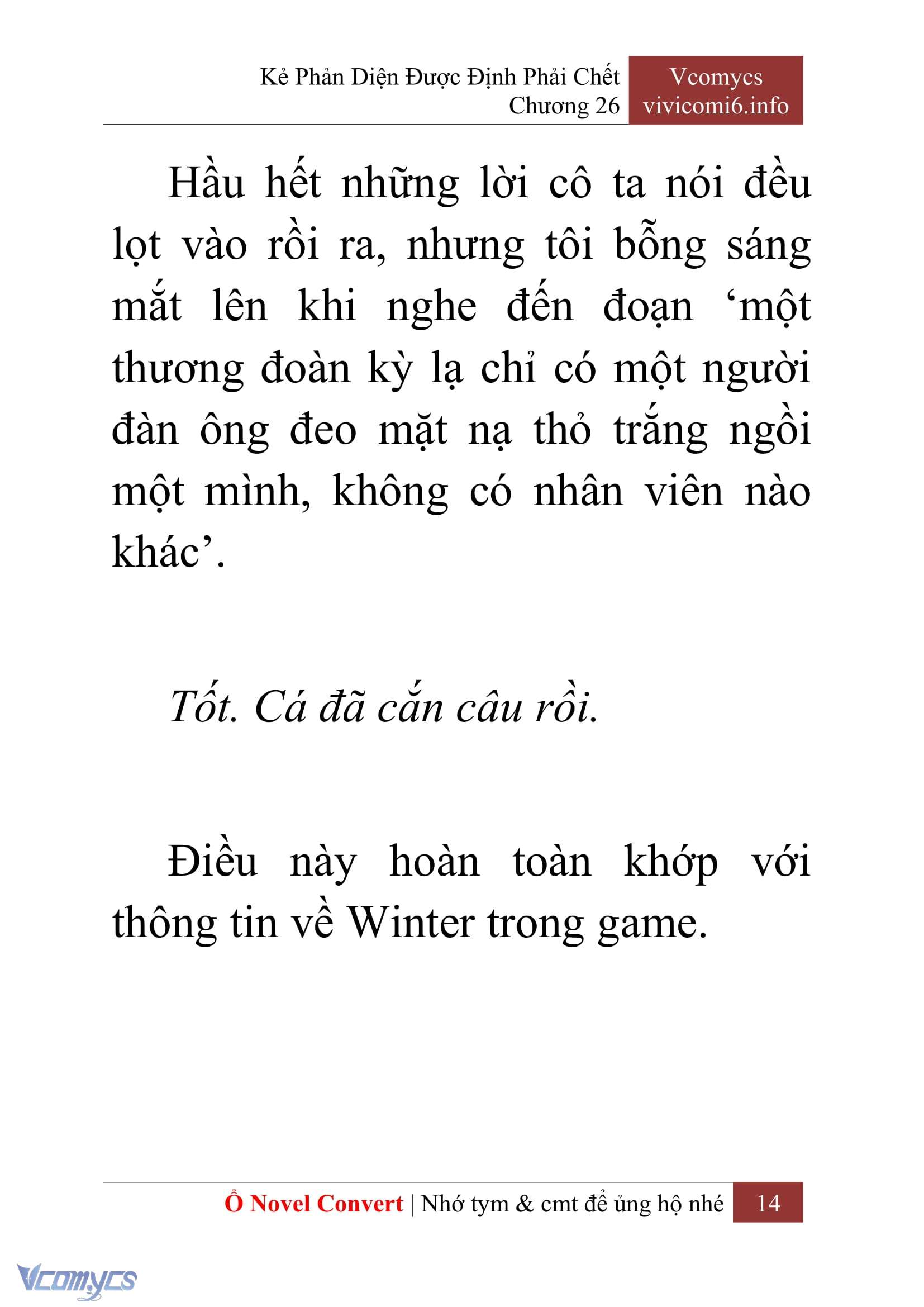 [Novel] Kẻ Phản Diện Được Định Phải Chết Chap 26 - Trang 2