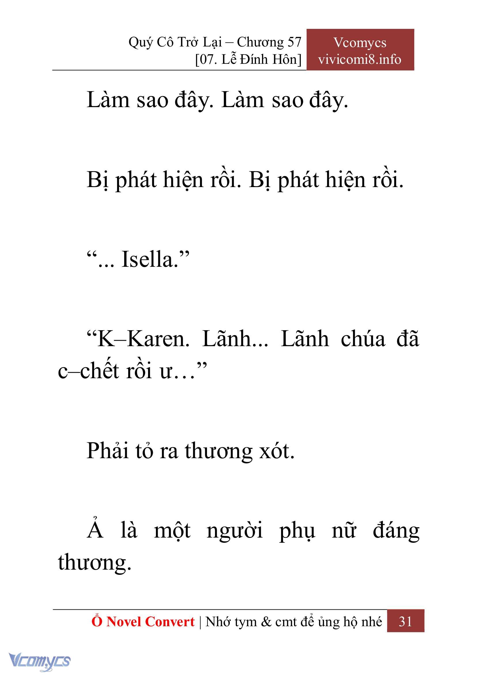 [Novel] Quý Cô Trở Lại Chap 57 - Trang 2
