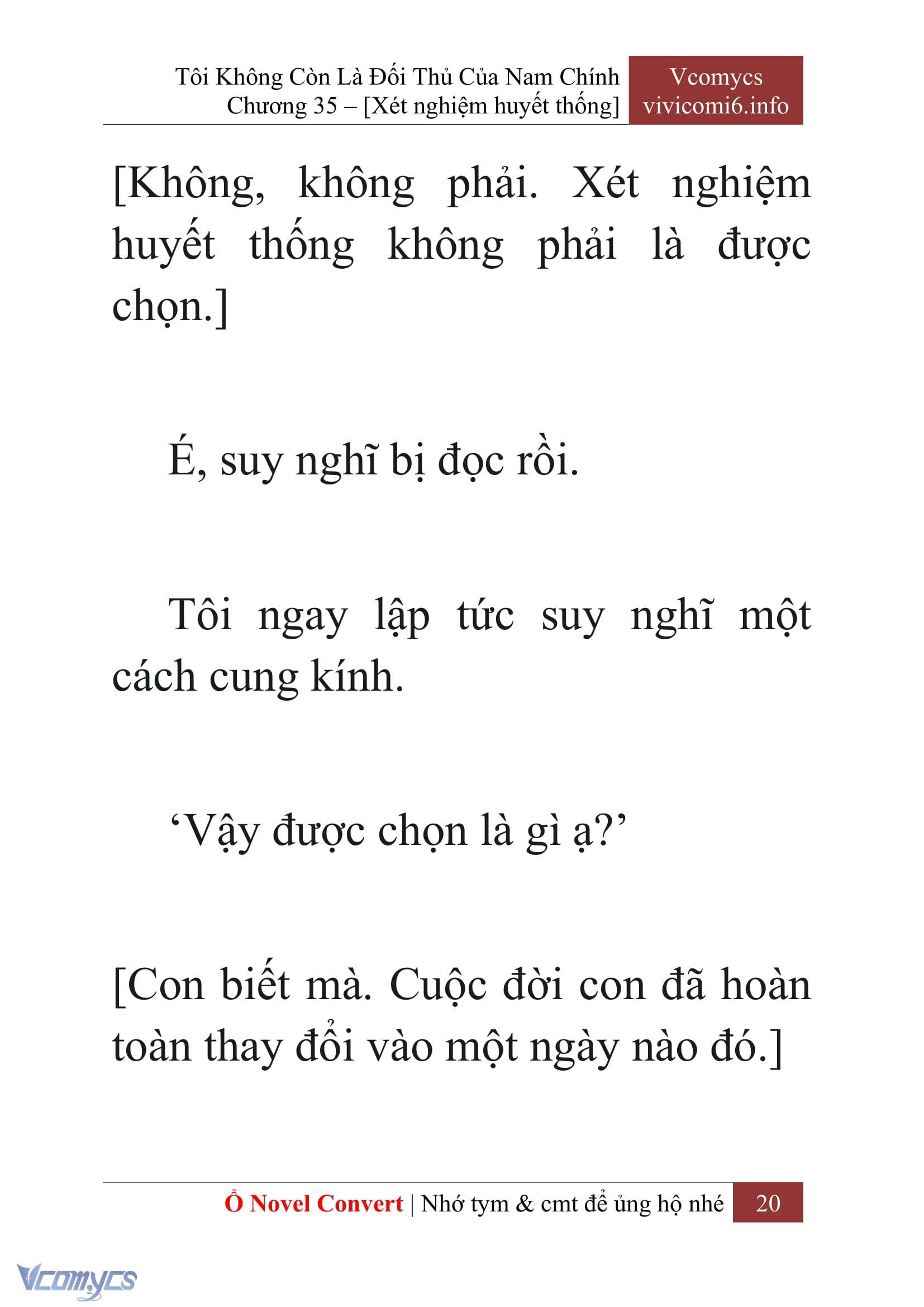 [Novel] Tôi Không Còn Là Đối Thủ Của Nam Chính Chap 35 - Trang 2