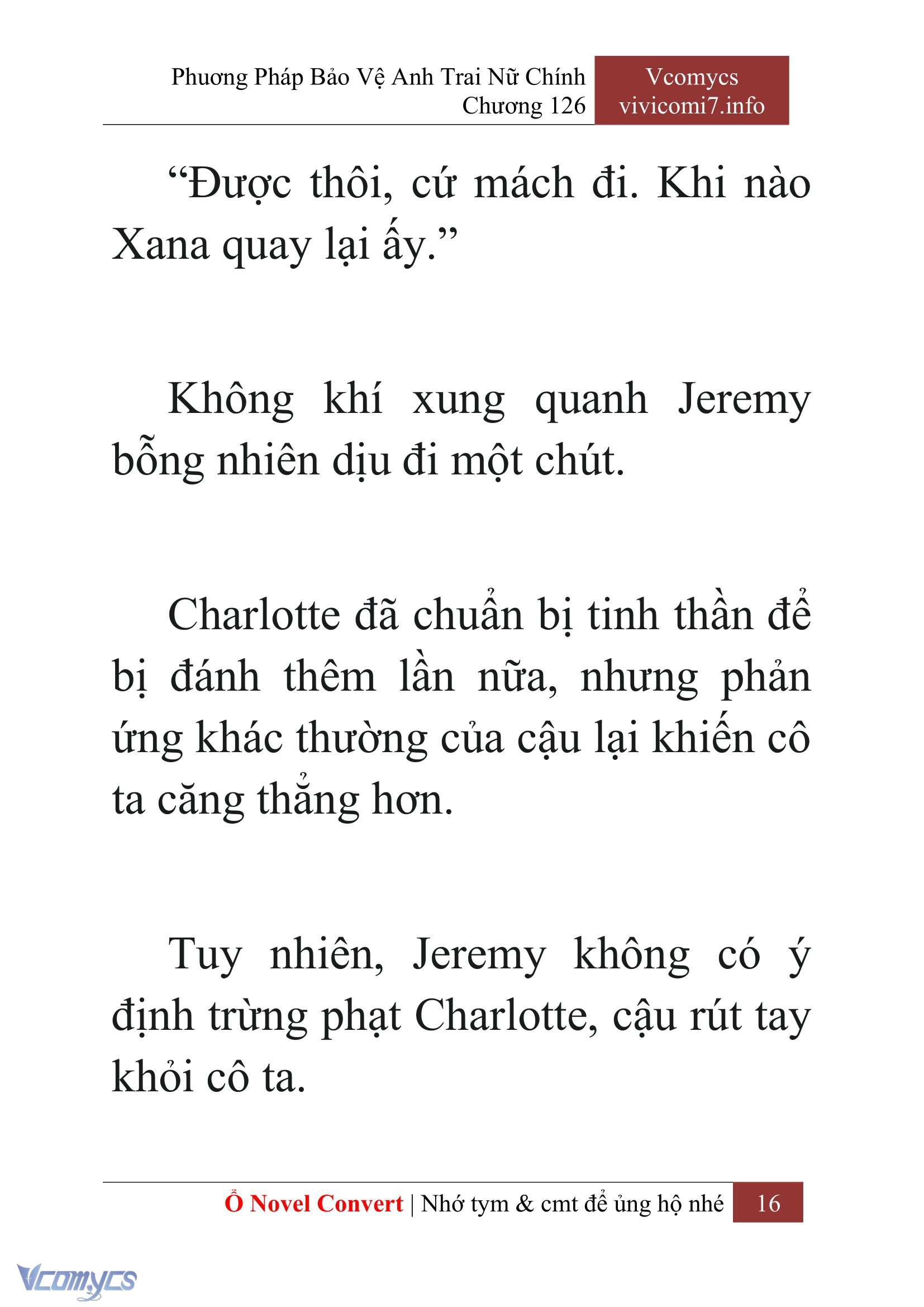 [Novel] Phương Pháp Bảo Vệ Anh Trai Nữ Chính Chap 126 - Trang 2