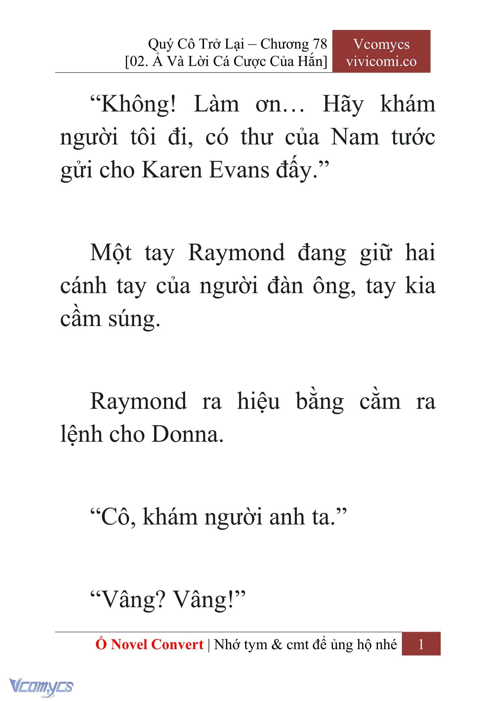 [Novel] Quý Cô Trở Lại Chap 78 - Trang 2