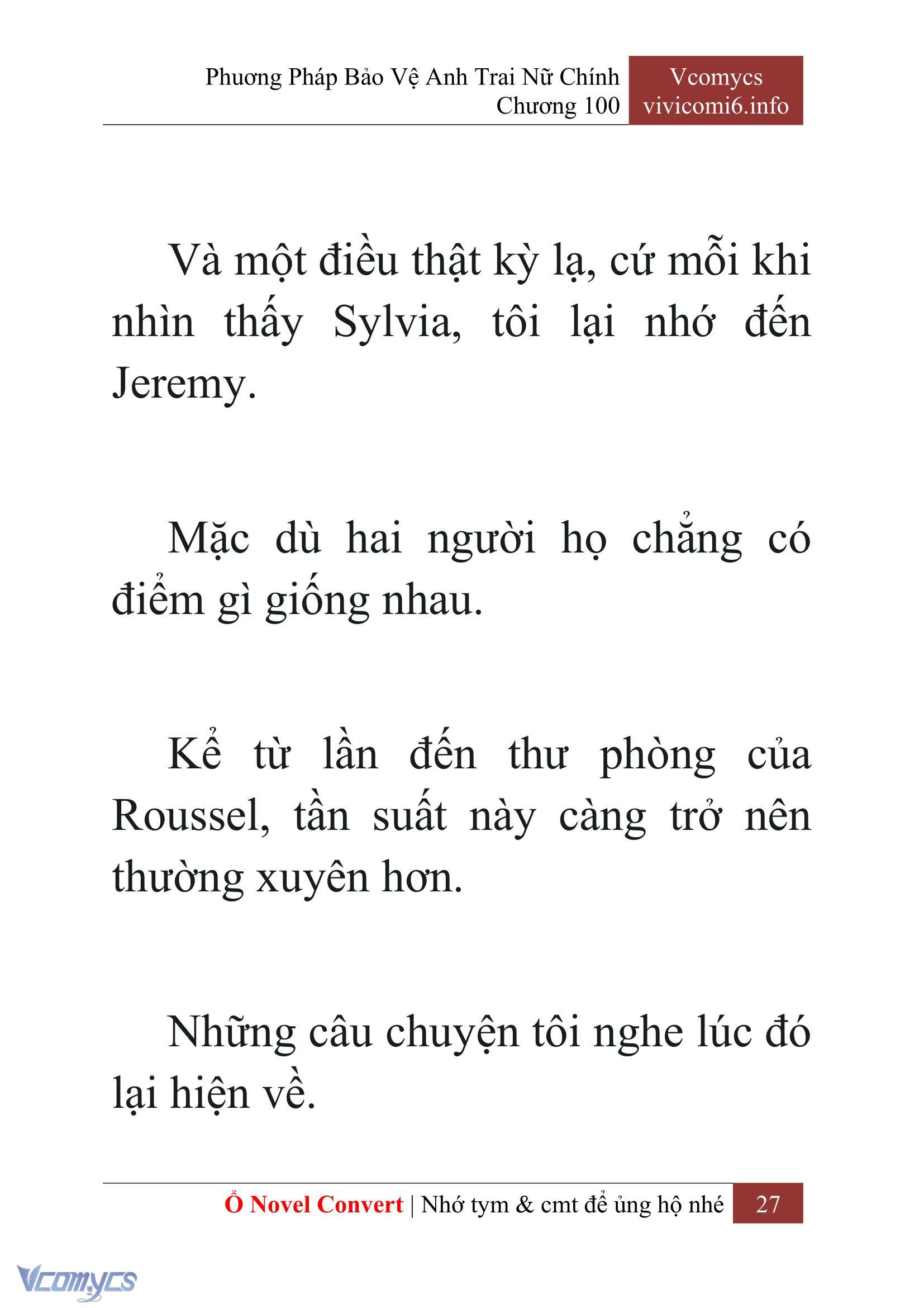 [Novel] Phương Pháp Bảo Vệ Anh Trai Nữ Chính Chap 100 - Trang 2