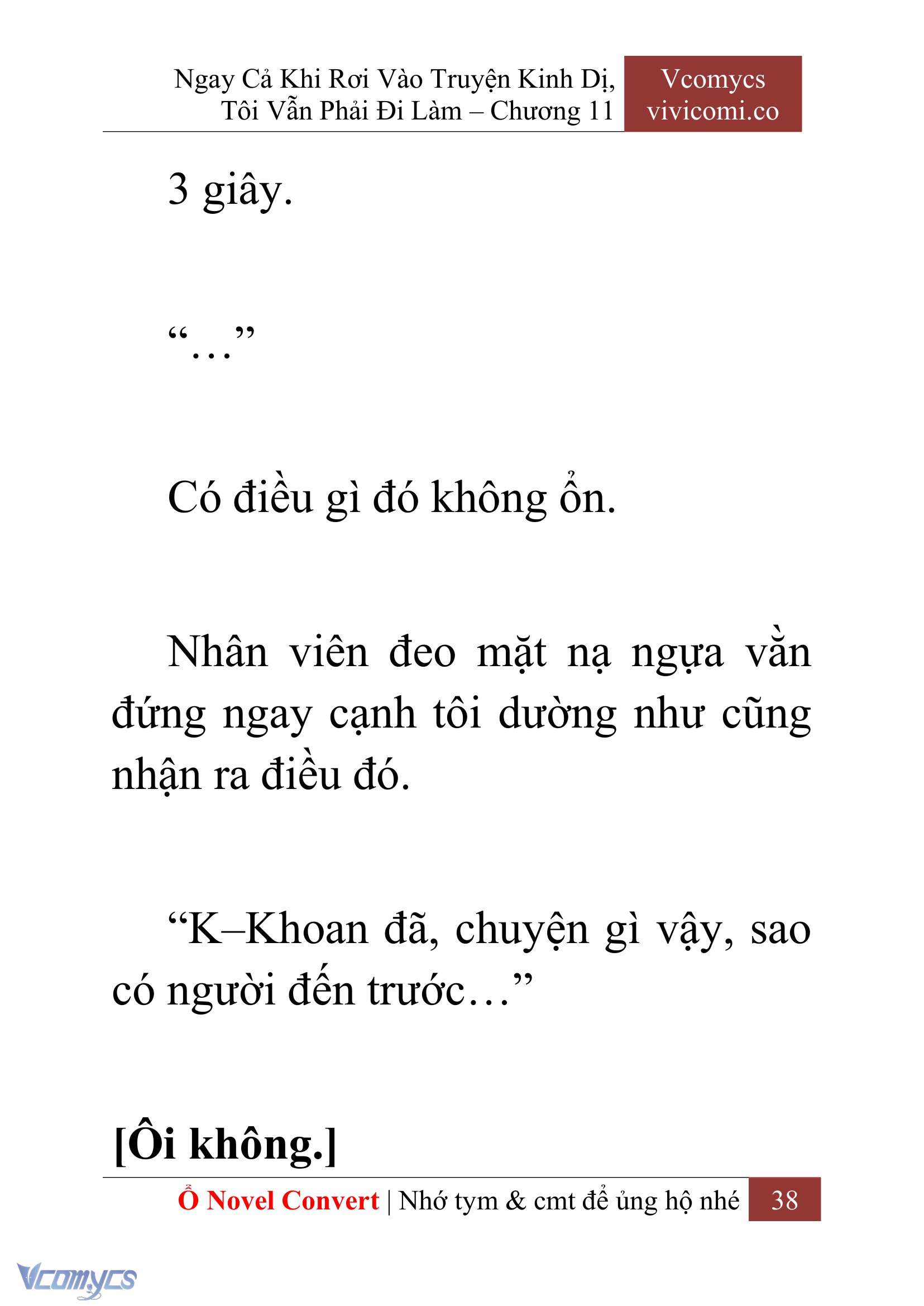[Novel] Ngay Cả Khi Rơi Vào Truyện Kinh Dị, Tôi Vẫn Phải Đi Làm Chap 11 - Next 