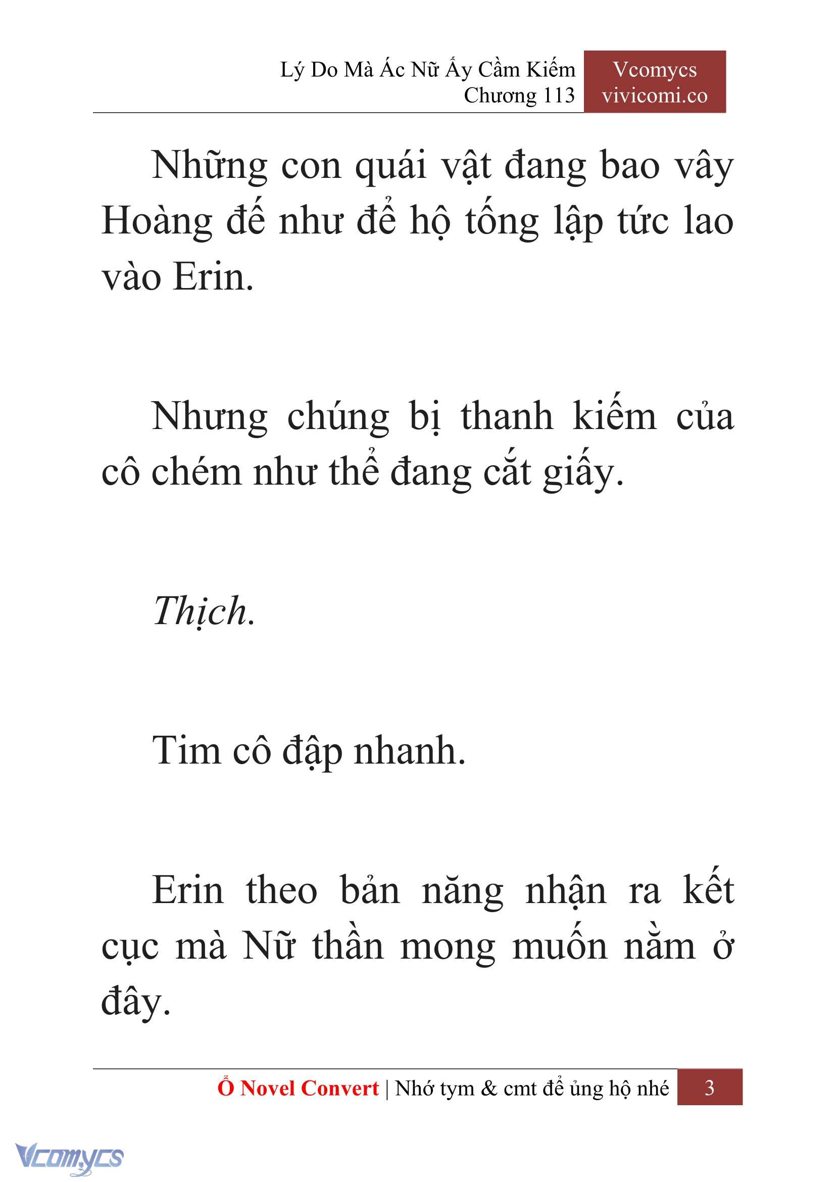[Novel] Lý Do Mà Ác Nữ Ấy Cầm Kiếm Chap 113 - Trang 2