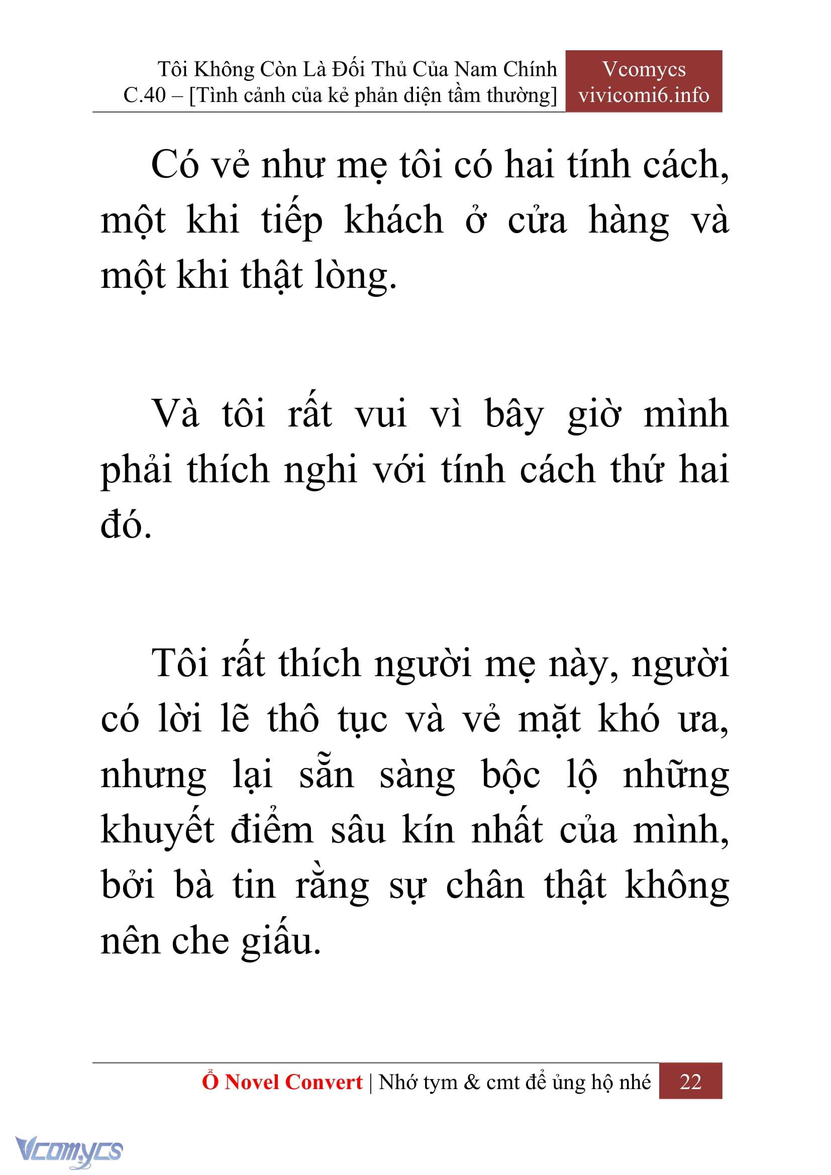 [Novel] Tôi Không Còn Là Đối Thủ Của Nam Chính Chap 40 - Trang 2