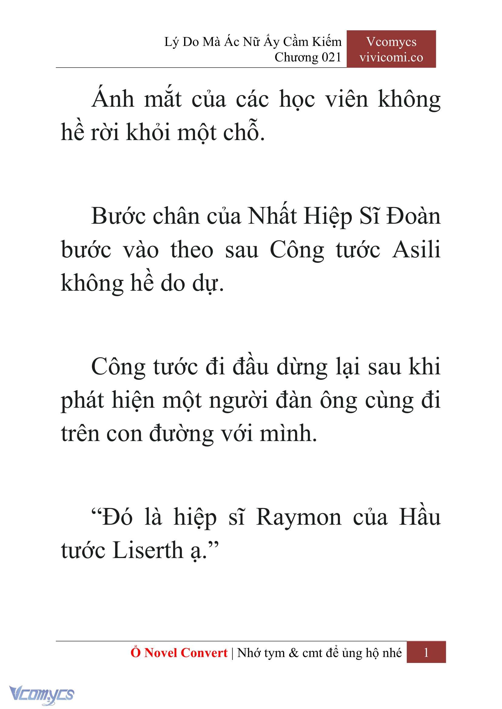 [Novel] Lý Do Mà Ác Nữ Ấy Cầm Kiếm Chap 21 - Next Chap 22